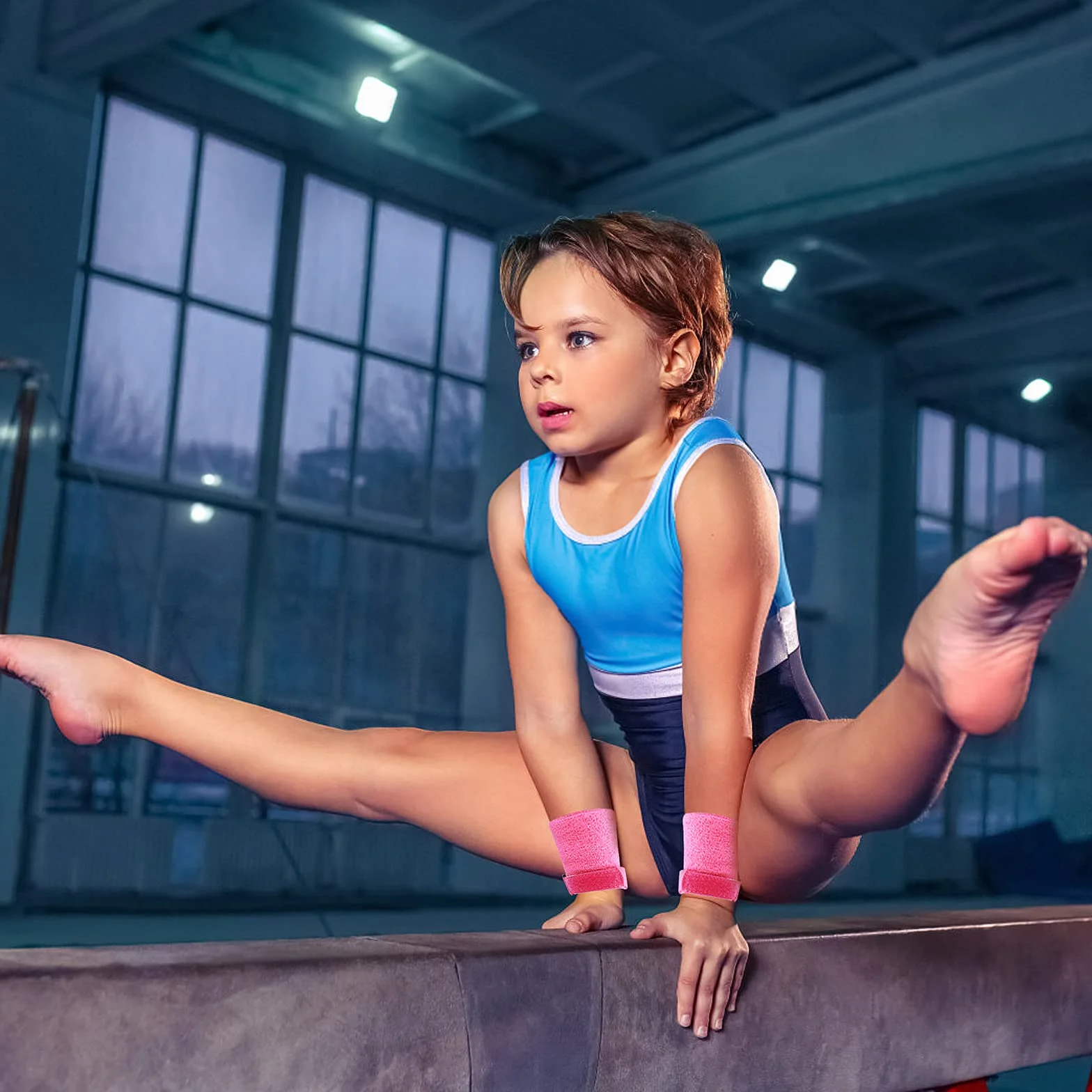 Abeillo Gants de préhension en cuir pour enfants, entraînement croisé, gymnastique, poignées de traction, bandages de poignet, ensemble fitness
