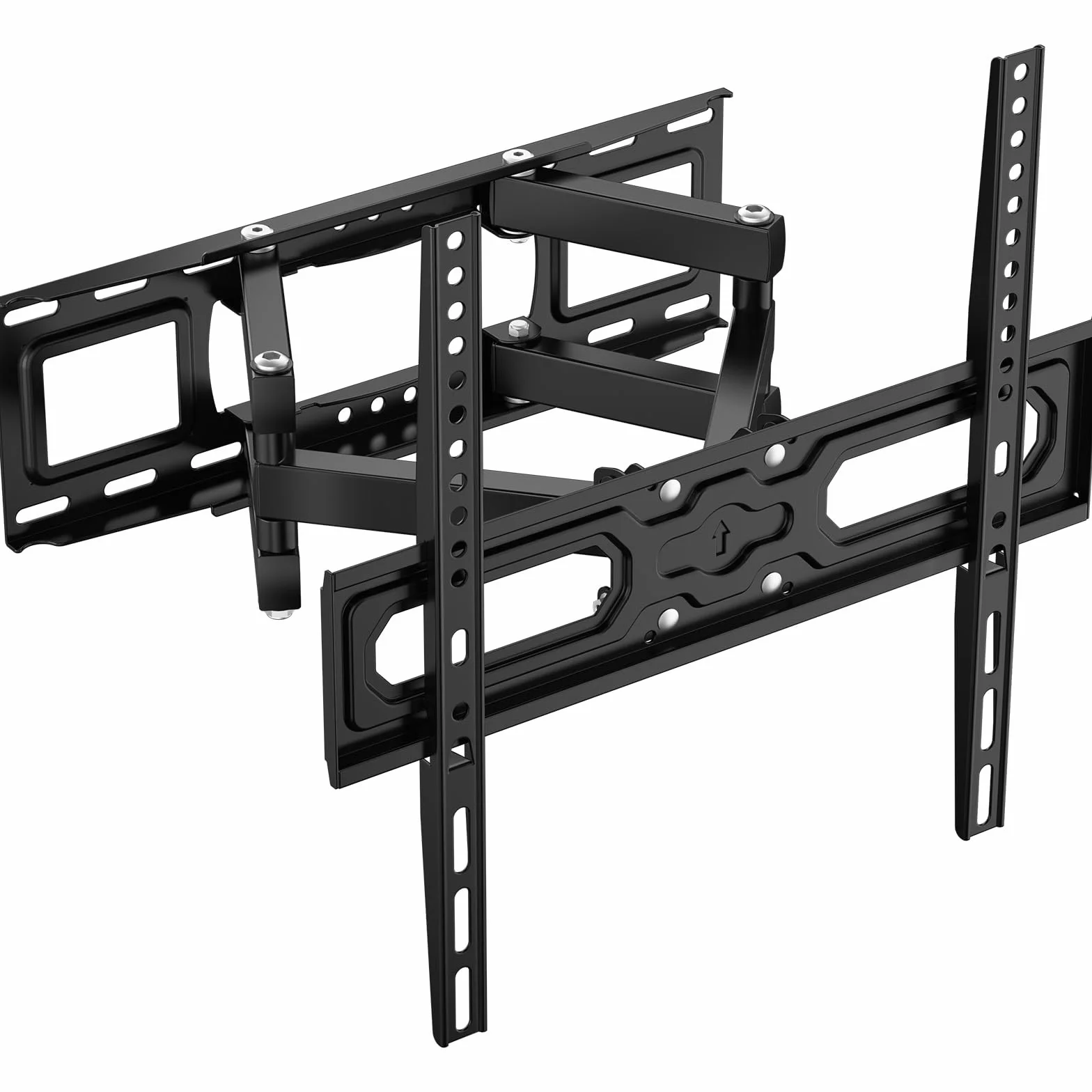 GRIFEMA GB1006-4 Support Mural TV 26-65 Pouces, Fixation Murale TV Contenir Jusqu'à 35KG, Accroche Television Mural Orientable,Inclinable et Extensible, Max Vesa 400x400mm pour Plat/Incurvé