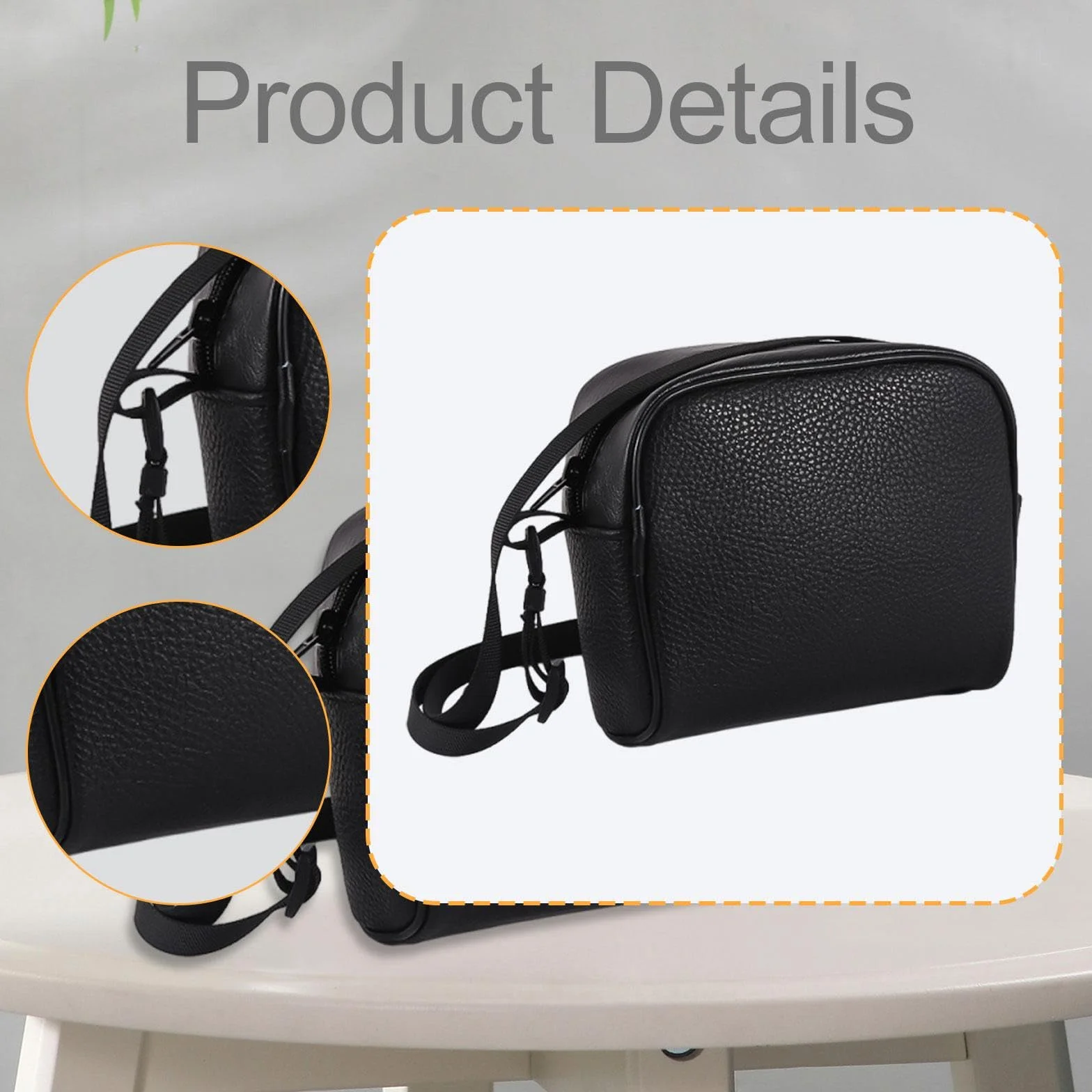 Étui de Rangement pour Jumelles, Accessoire Portable en Cuir PU résistant, Fermeture éclair Fluide, Indispensable pour Les Professionnels.