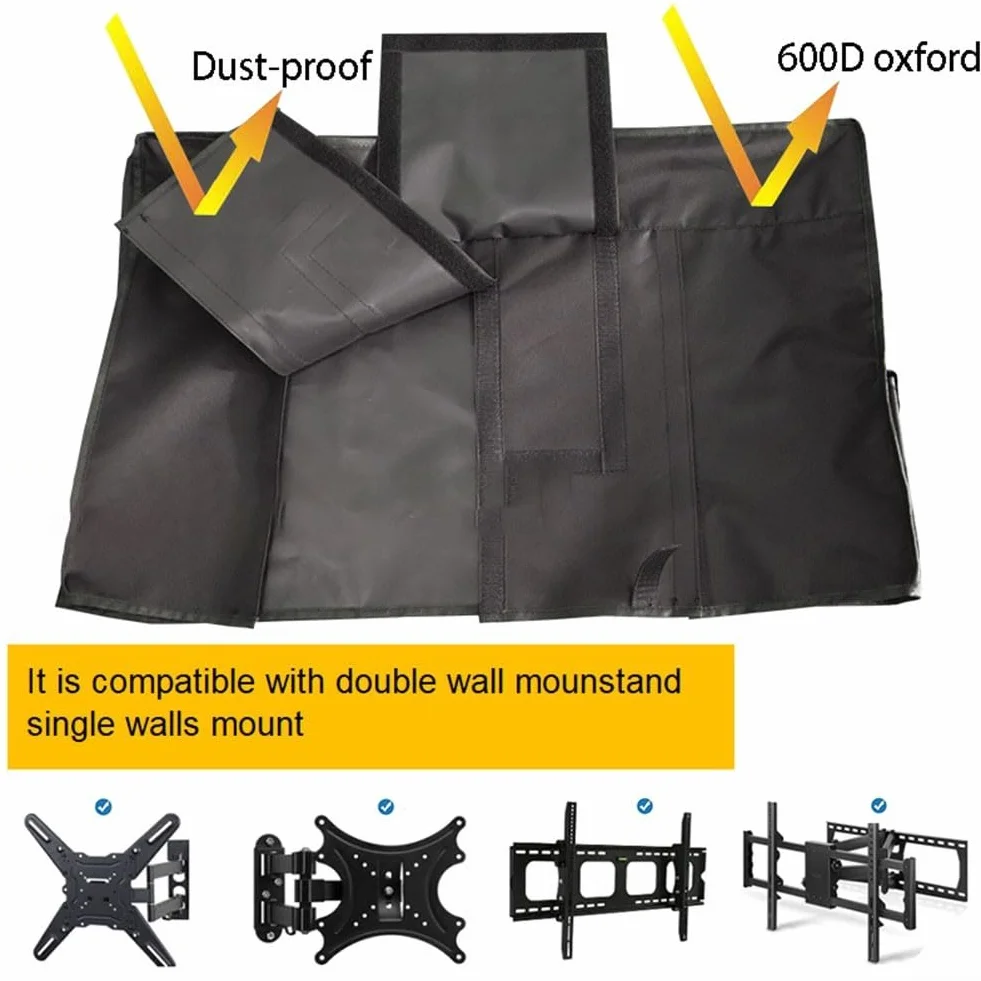 Housse de protection imperméable pour TV d'extérieur – Tissu épais 600D (140 à 147 cm)