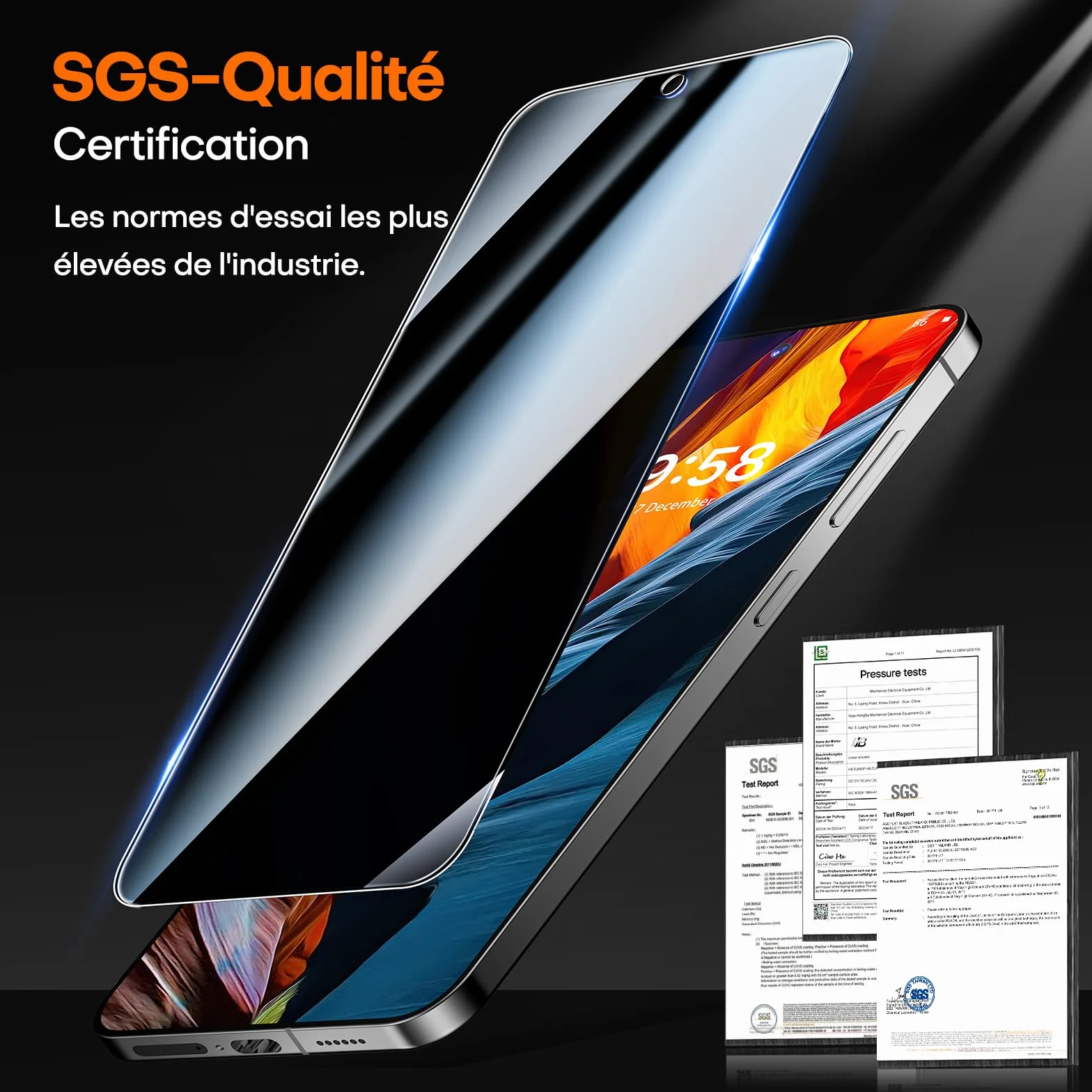 Lot de 2 Verre Trempé Anti Espion pour Samsung Galaxy S25