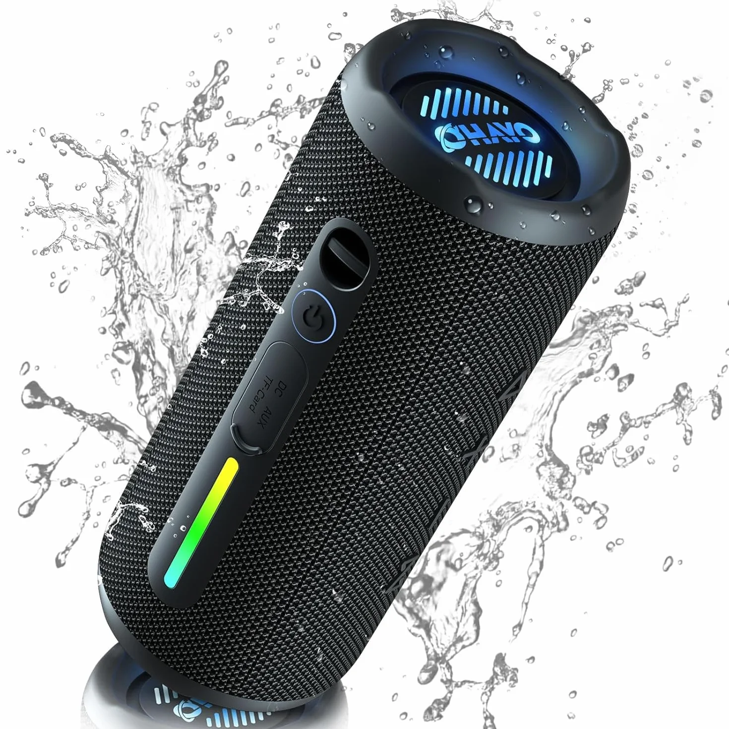 OHAYO Enceinte Bluetooth Puissante 24W IPX7 Étanche 30h Autonomie Bass Boost Portable