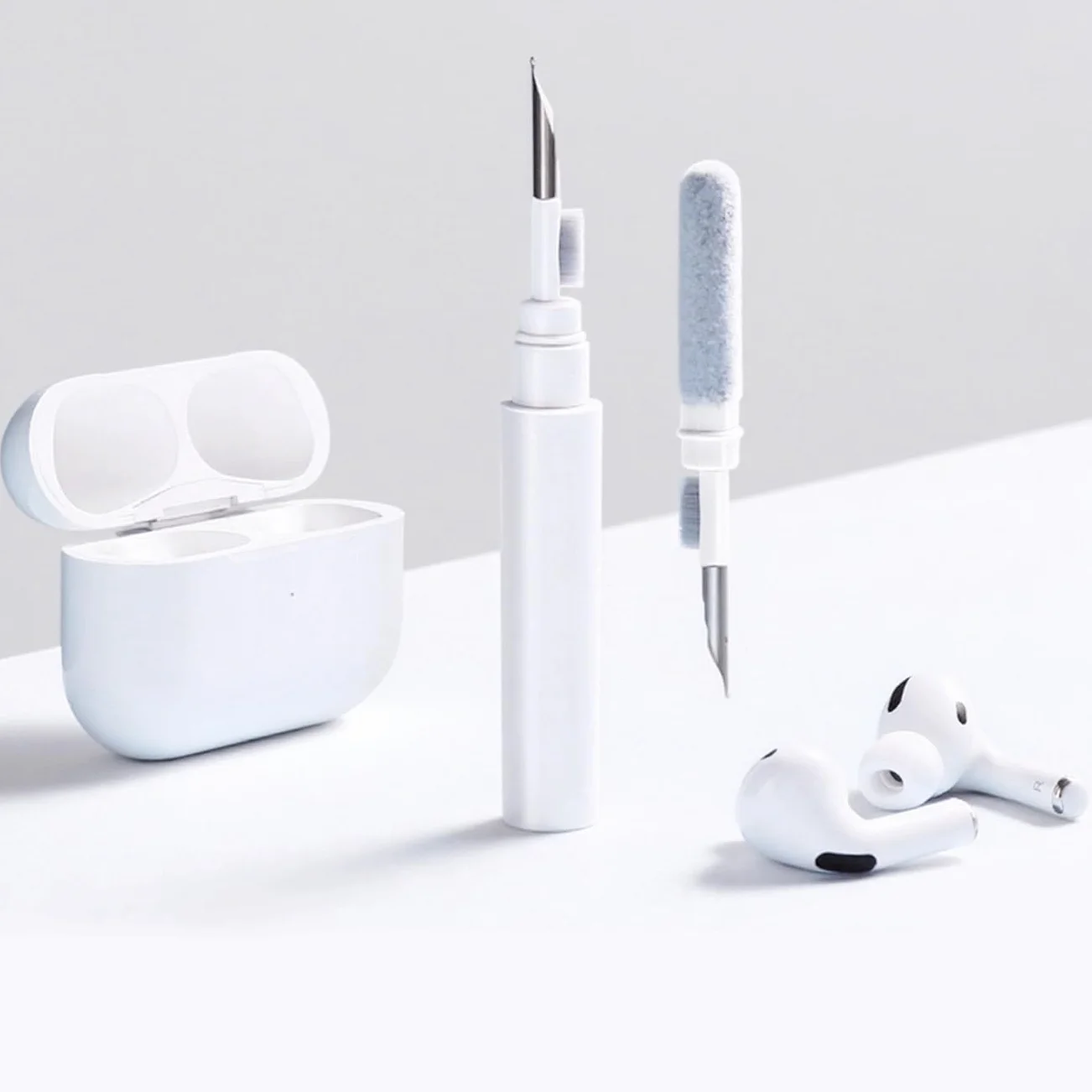 Kit Nettoyage pour Écouteurs sans Fil, Stylo-Brosse Nettoyage pour AirPods Samsung