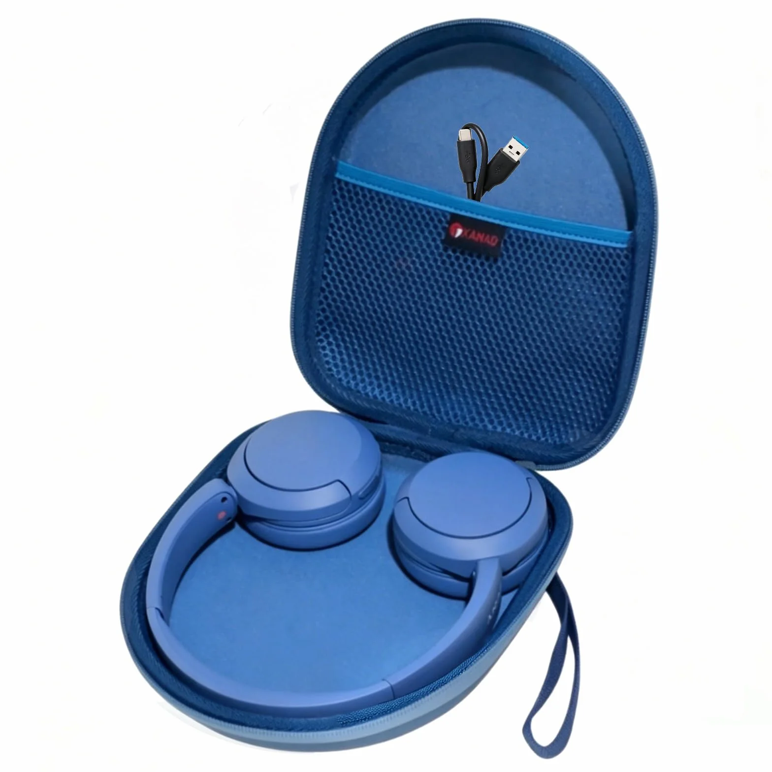 Étui Housse Rigide Sony WH-CH520 Casque Bluetooth sans Fil Bleu foncé