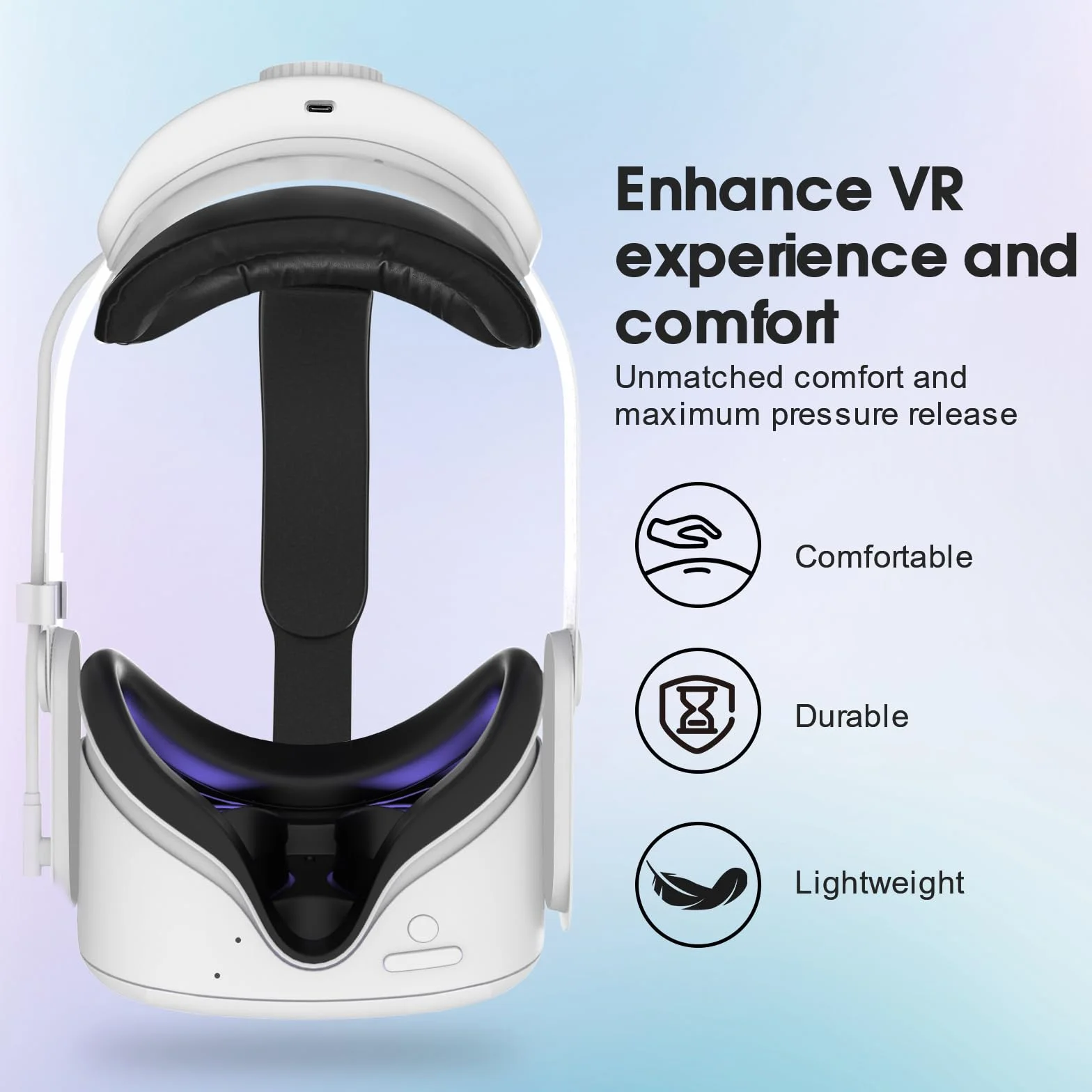Eyglo Sangle Elite Quest 3S/3 avec Batterie 12000mAh, Amélioration Confort Support VR Accessoires