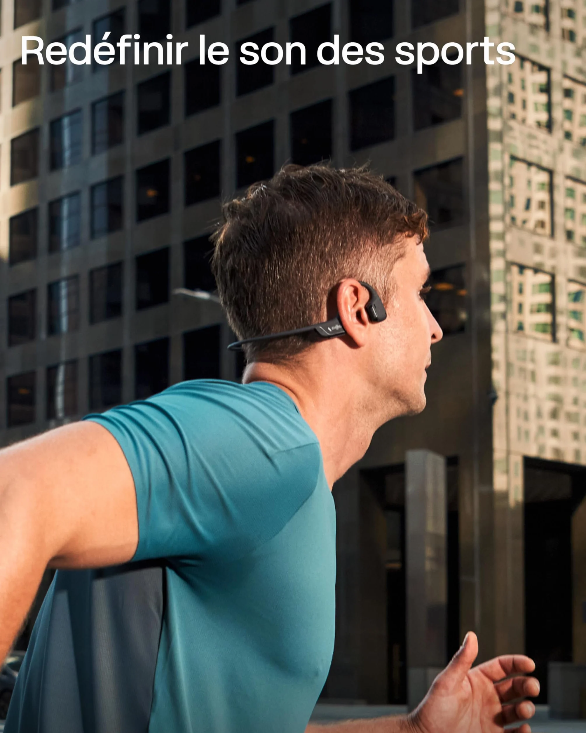 SHOKZ Casque à Conduction Osseuse OpenRun Pro 2, Écouteurs sans Fil Bluetooth 5.3, Microphones Réducteurs de Bruit, Étanchéité IP55, 12h d'Autonomie, Charge Rapide USB-C, Noir