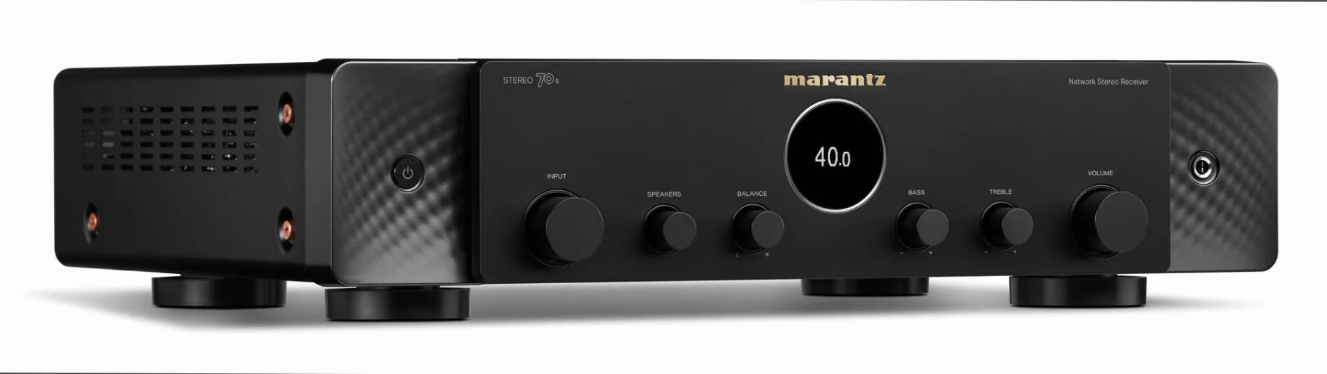 Marantz Ampli-Tuner Stereo 70s 2.2 Canaux 75W 8K Streaming HEOS Entrée Phono Radio FM/DAB Noir