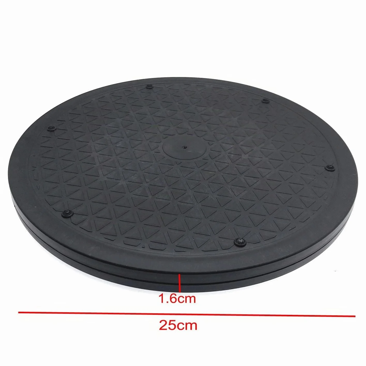 CCHAMP Plateau tournant Lazy Susan de 25 cm, plateforme rotative à 360 degrés, base pivotante polyvalente, plateau tournant pour TV, support de moniteur PC, plantes bonsaï