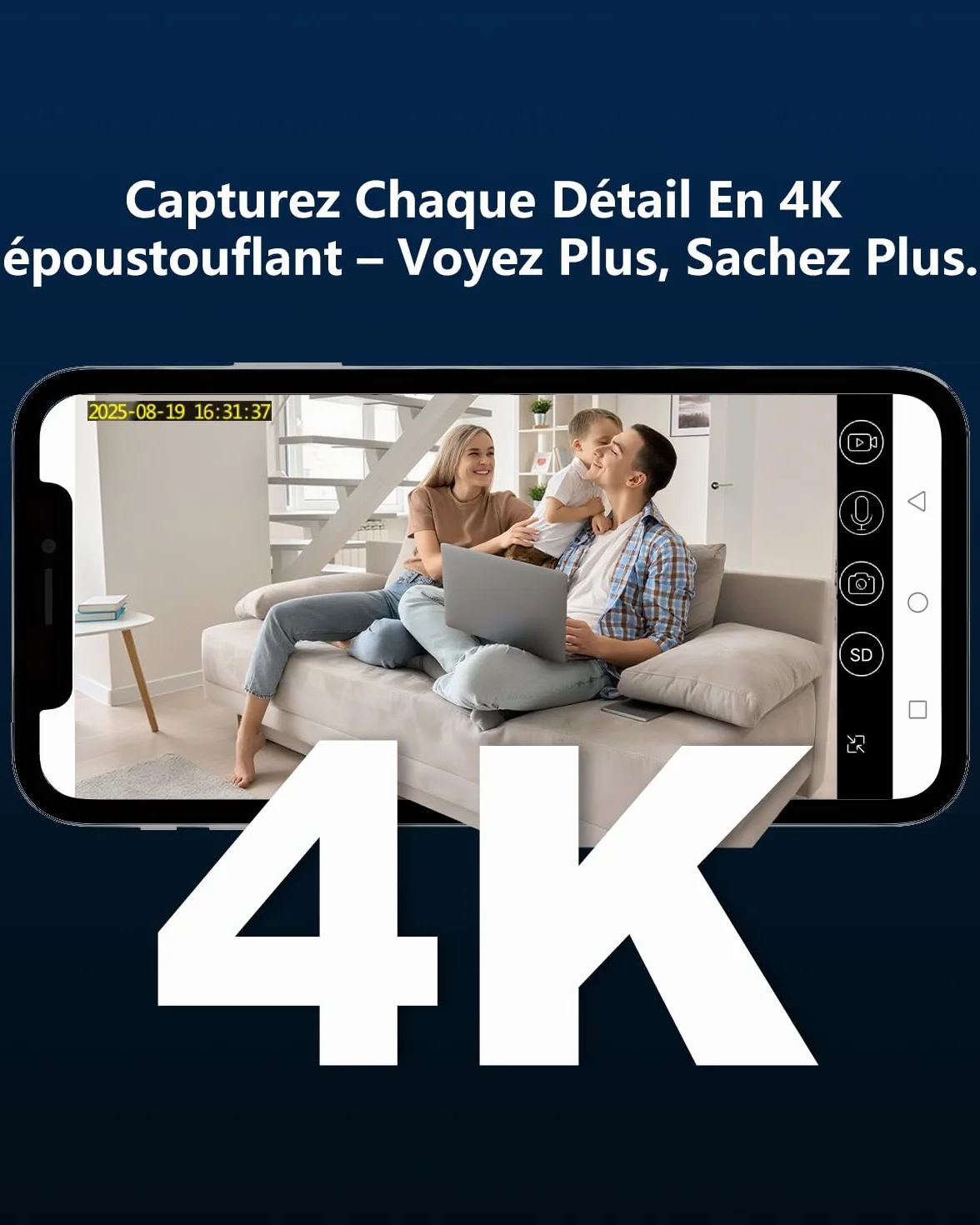Bextgoo 4K Mini Camera Espion sans Fil, Mini Camera Surveillance, Camera Espion avec Vision Nocturne, Basse Consommation, 50 Jours d'Autonomie, 30 Jours d'Essai Cloud, pour Intérieur/Extérieur