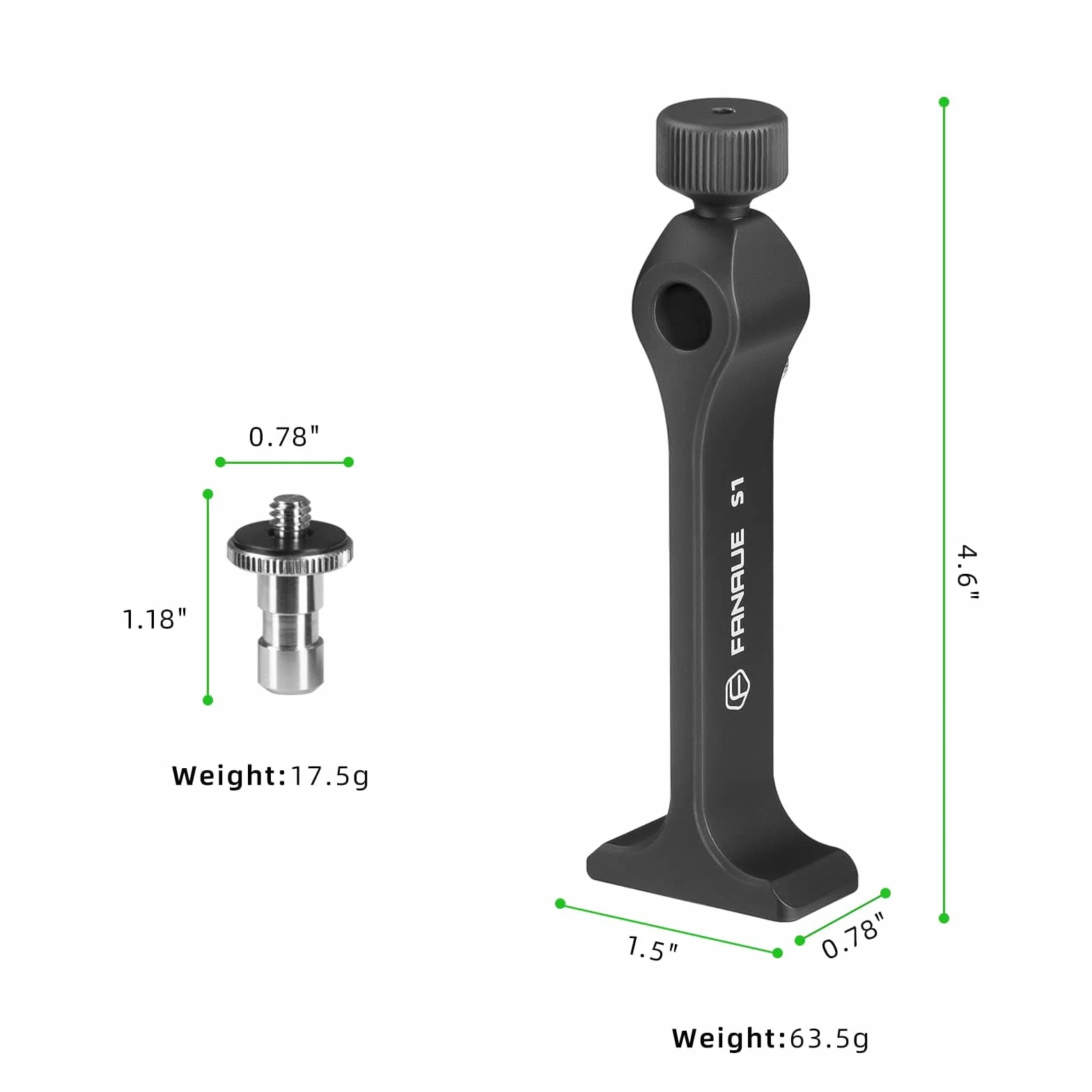 FANAUE Adaptateur de trépied pour Jumelles avec Filetage 1/4-20" Compatible avec Les Jumelles et Les têtes sphériques Arca, libération Rapide Universelle pour l'observation des Oiseaux, la Chasse.