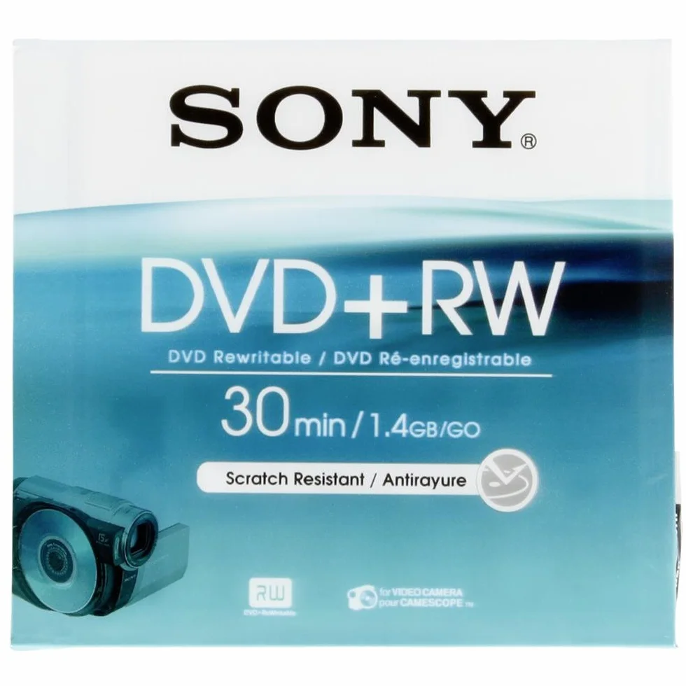 Sony DVD+RW 1,4 Go 8 cm Enregistrable Réinscriptible 30 mn DPW30B