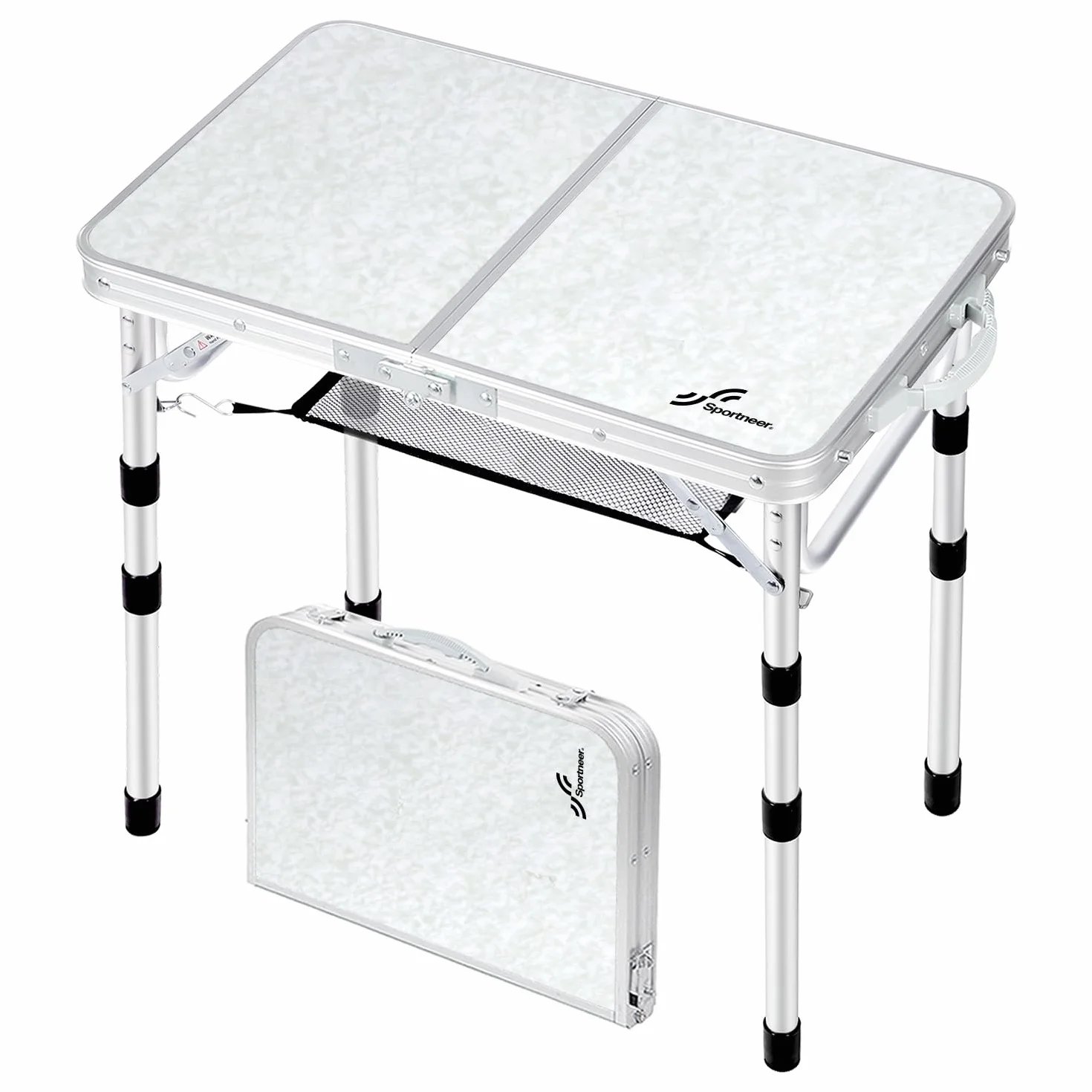 Table de Camping Pliante Sportneer 4 Hauteurs Réglables 60×40 cm Aluminium