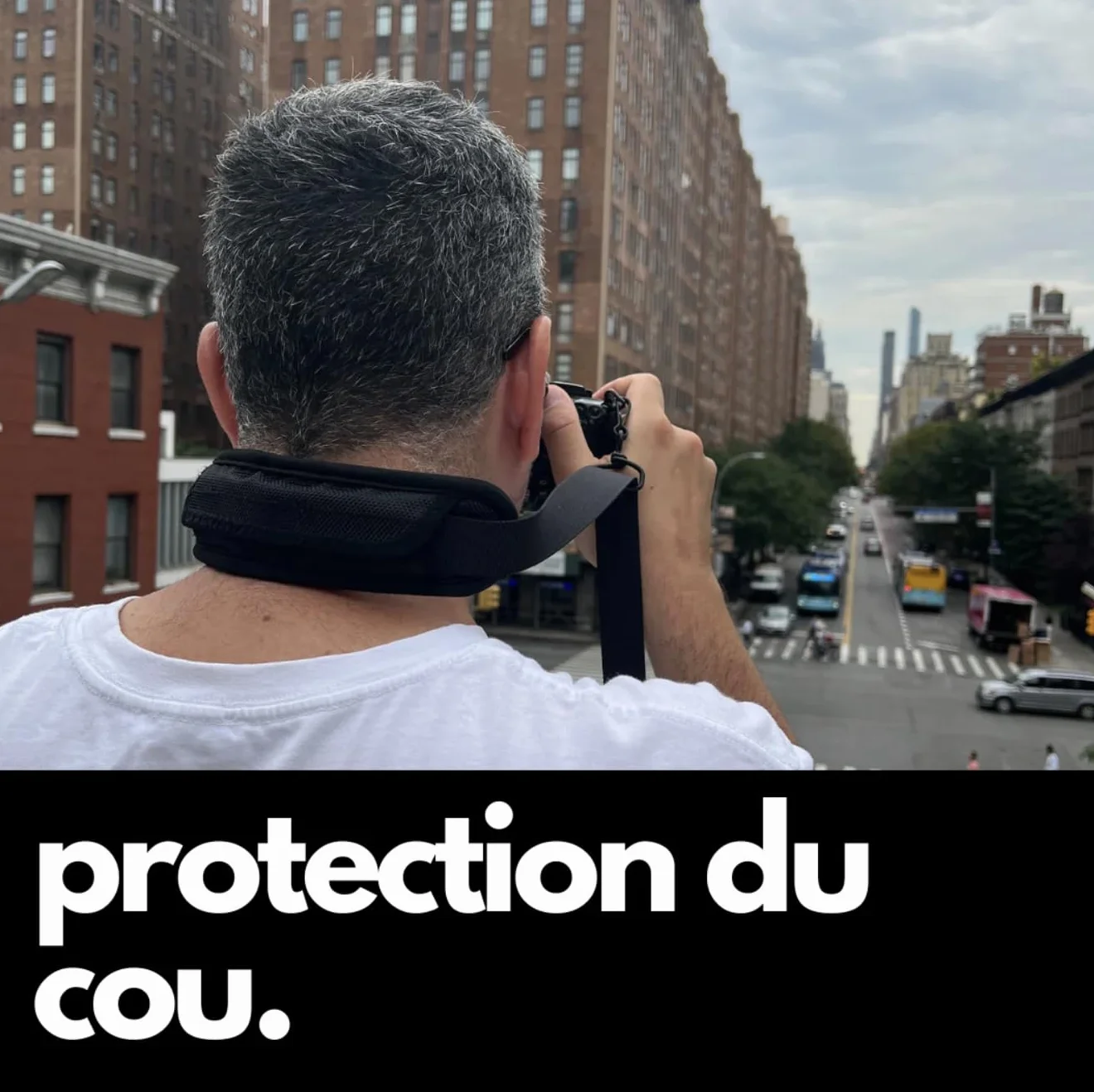 Camstrap - Sangle Appareil Photo et Jumelles Mains-Libres Ultra-Légère et Ajustable, Système d'attaches rapides avec connecteurs, Protection Optimale du Cou et du Dos, Universellement Adaptable