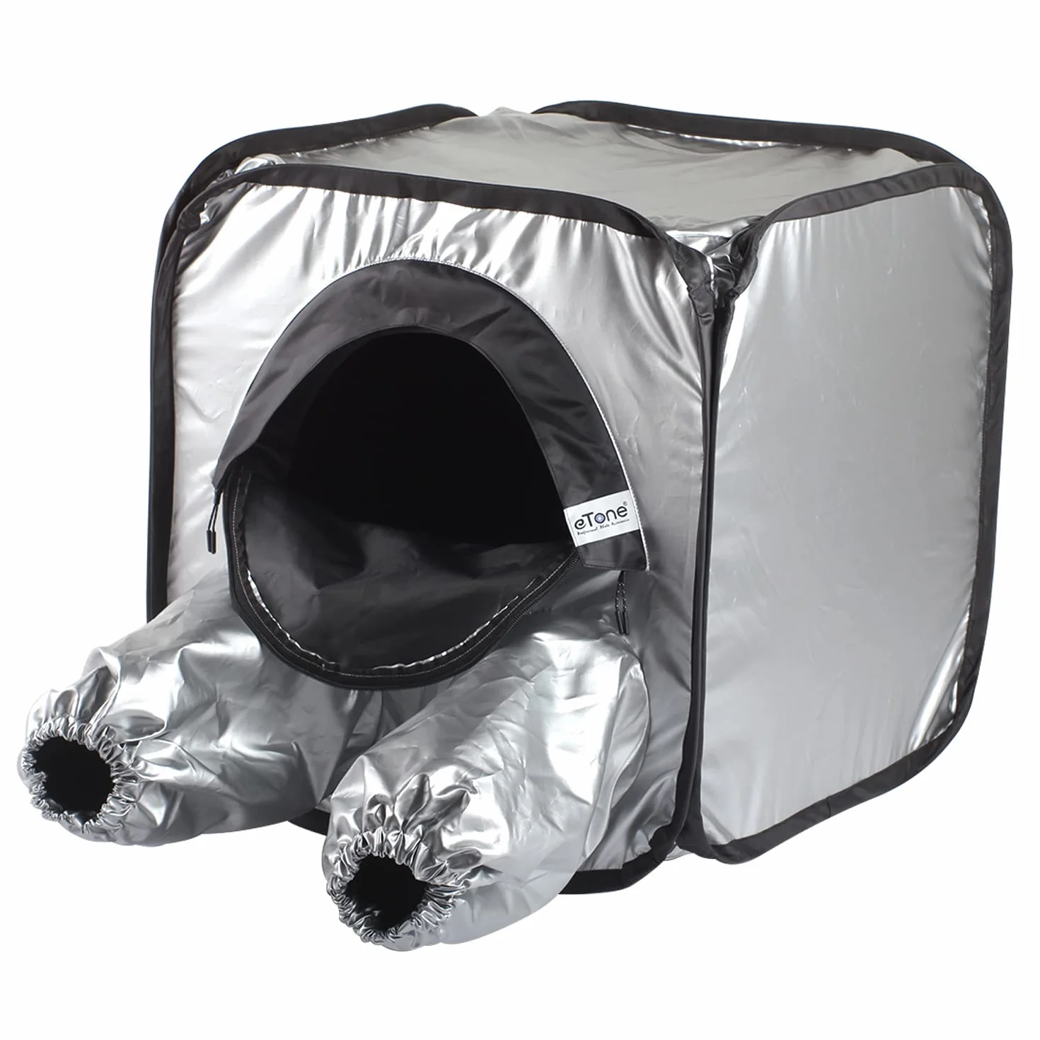 eTone Sac de Tente de Chargement de Film à Changement de Film de Chambre Noire pour 4x5 5x7 développement négatif de caméra (S Tent) Noir et Argent 50x50x50cm
