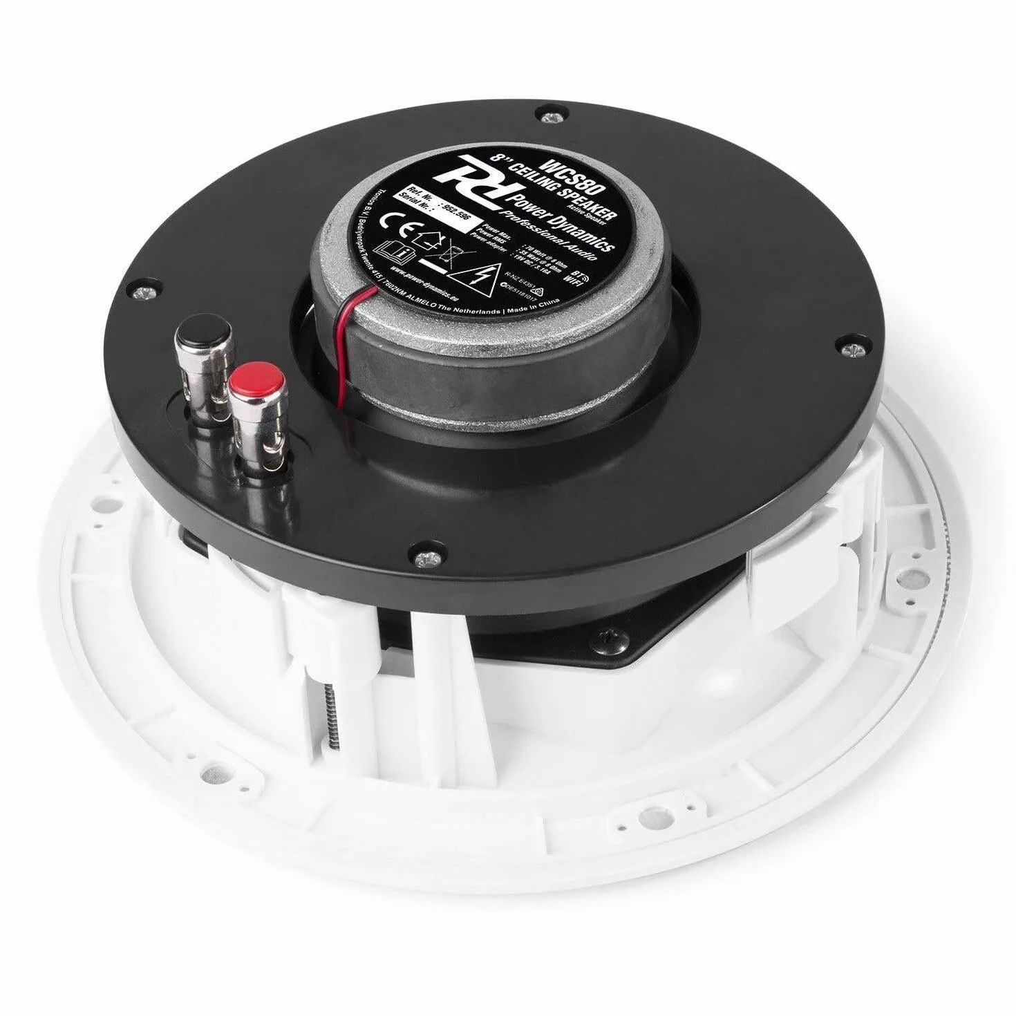 Power Dynamics WCS80 Haut-Parleurs Encastrables Actifs Bluetooth Wi-Fi 8 Pouces 140 W 2 Voies
