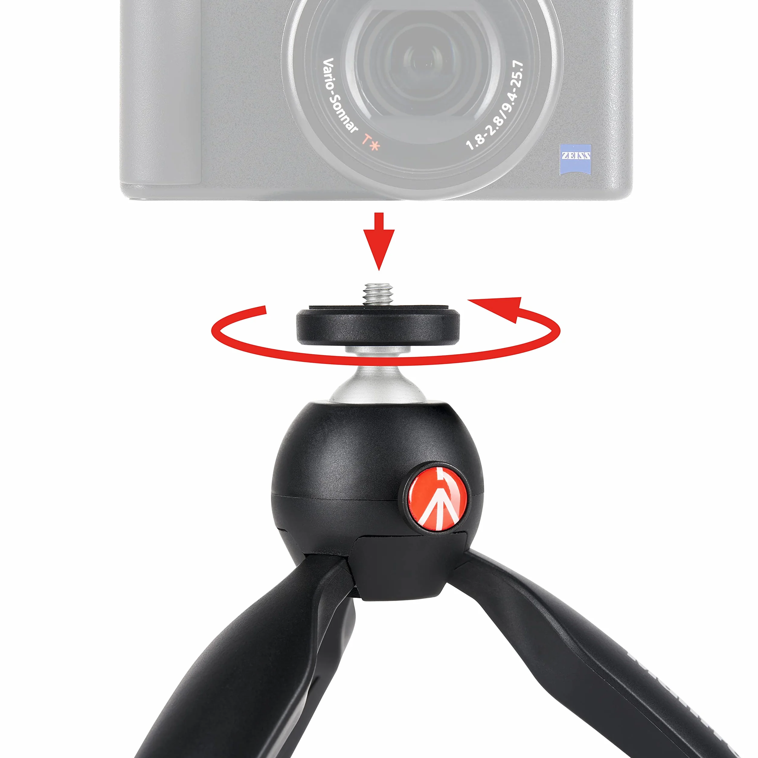Manfrotto PIXI Trépied de Table pour Appareil Photo Numérique, fabriqué en Italie, Noir, MTPIXIMII-B