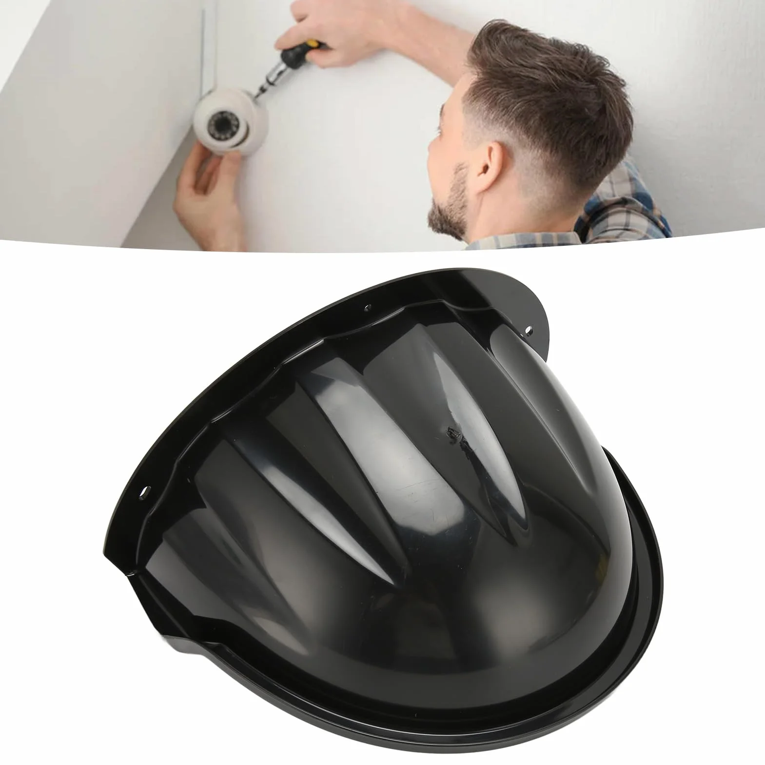 Caméra de sécurité Universelle, Protection Contre la Pluie, Pare- pour Caméra Extérieure (Noir)