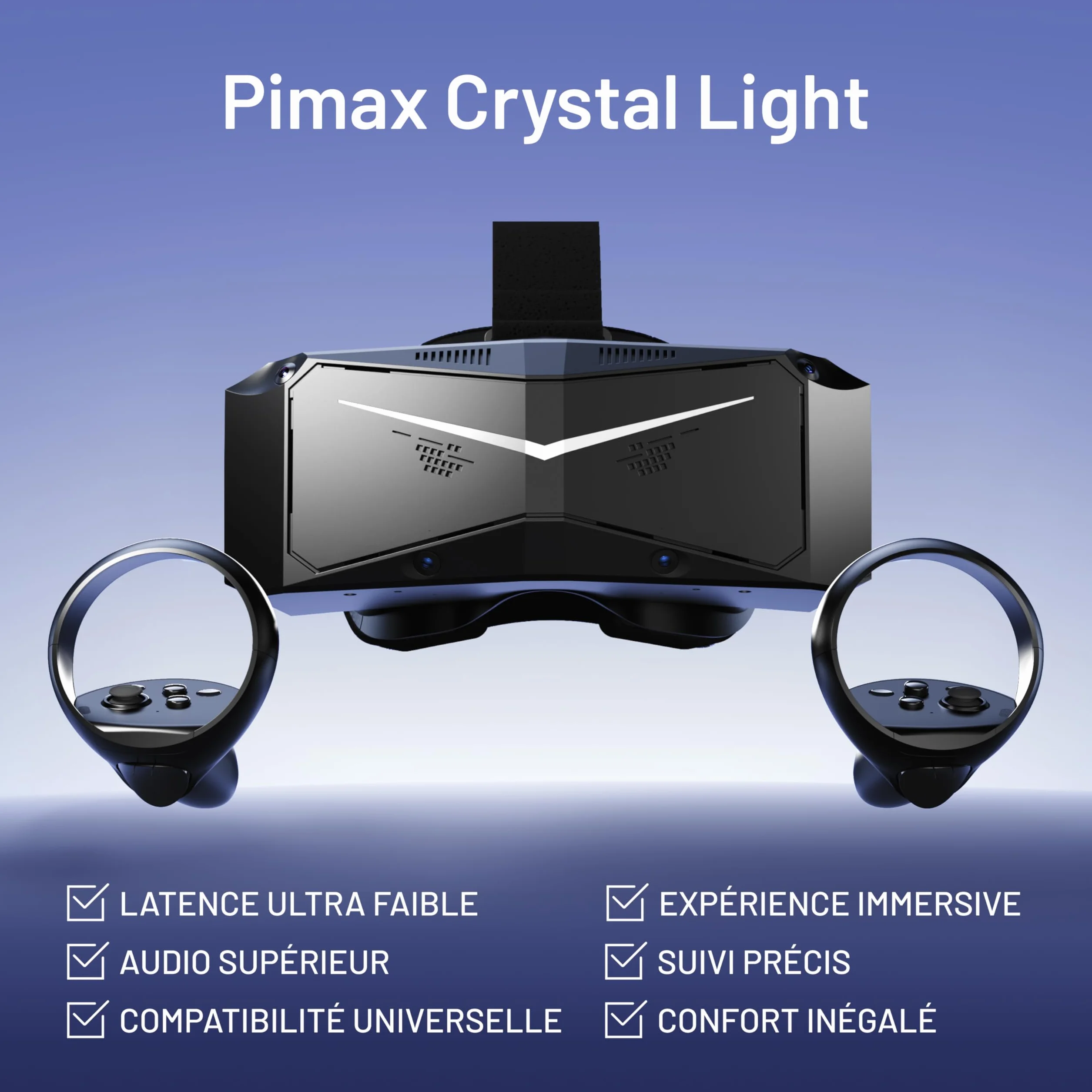 Pimax Crystal Light HD Casque VR PC 8K 120Hz SteamVR Contrôleurs
