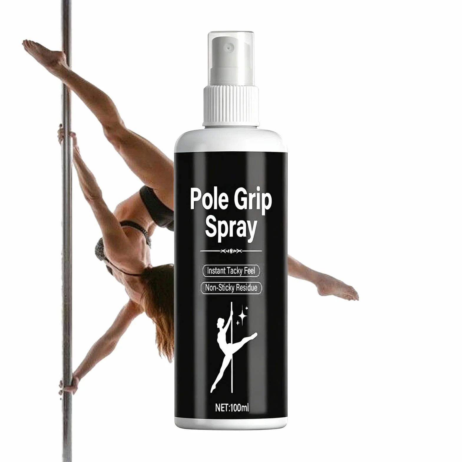 Spray Grip pour Pole Dance - Brume Asséchante 100ml - Renforçateur d'Adhérence - Entraînement, Gym, Yoga, Fitness