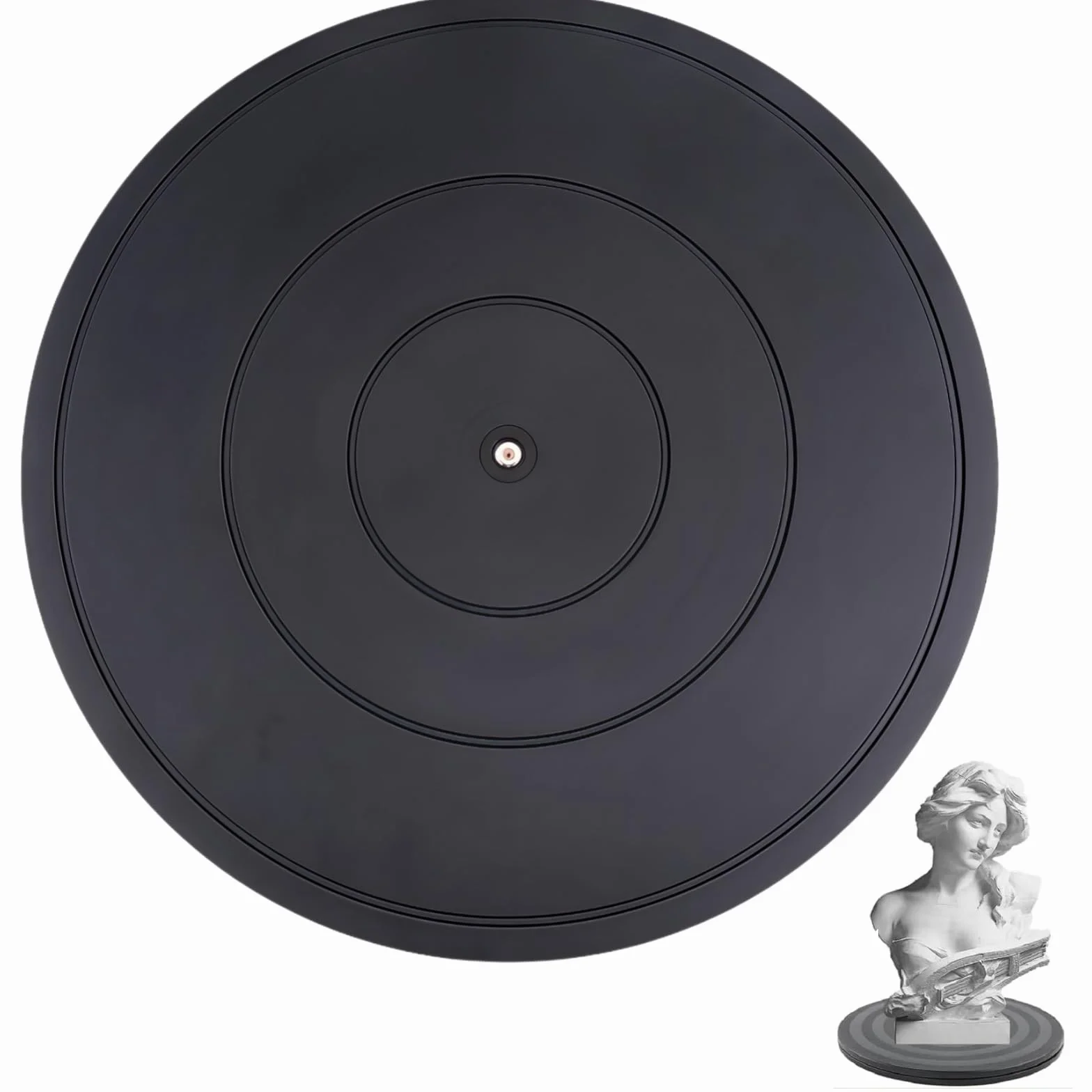 Plateau Tournant Universel,Solide Plateau Tournant à 360°,Support Pivotant Résistant,Tourne-Disque Rotatif pour Plantes en Pot Haut-Parleurs Ordinateurs Portables Moniteurs (40cm)