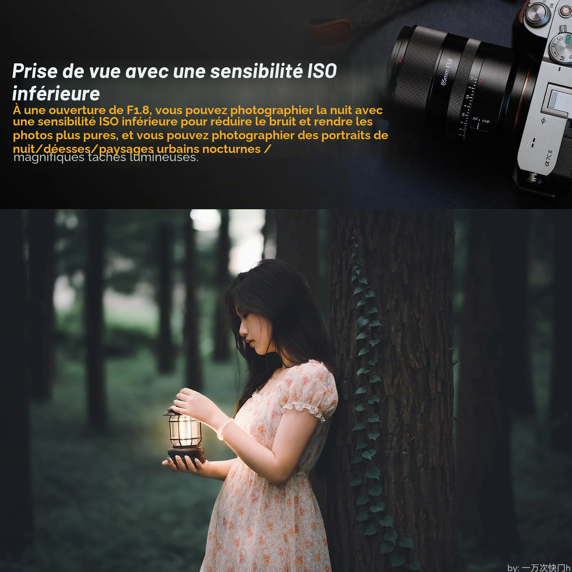 7artisans AF85mm f1.8 Objectif Automatique Portrait Plein Format Compatible avec Les appareils Photo Panasonic LUMIX S Series/Sigma série L (Noir)