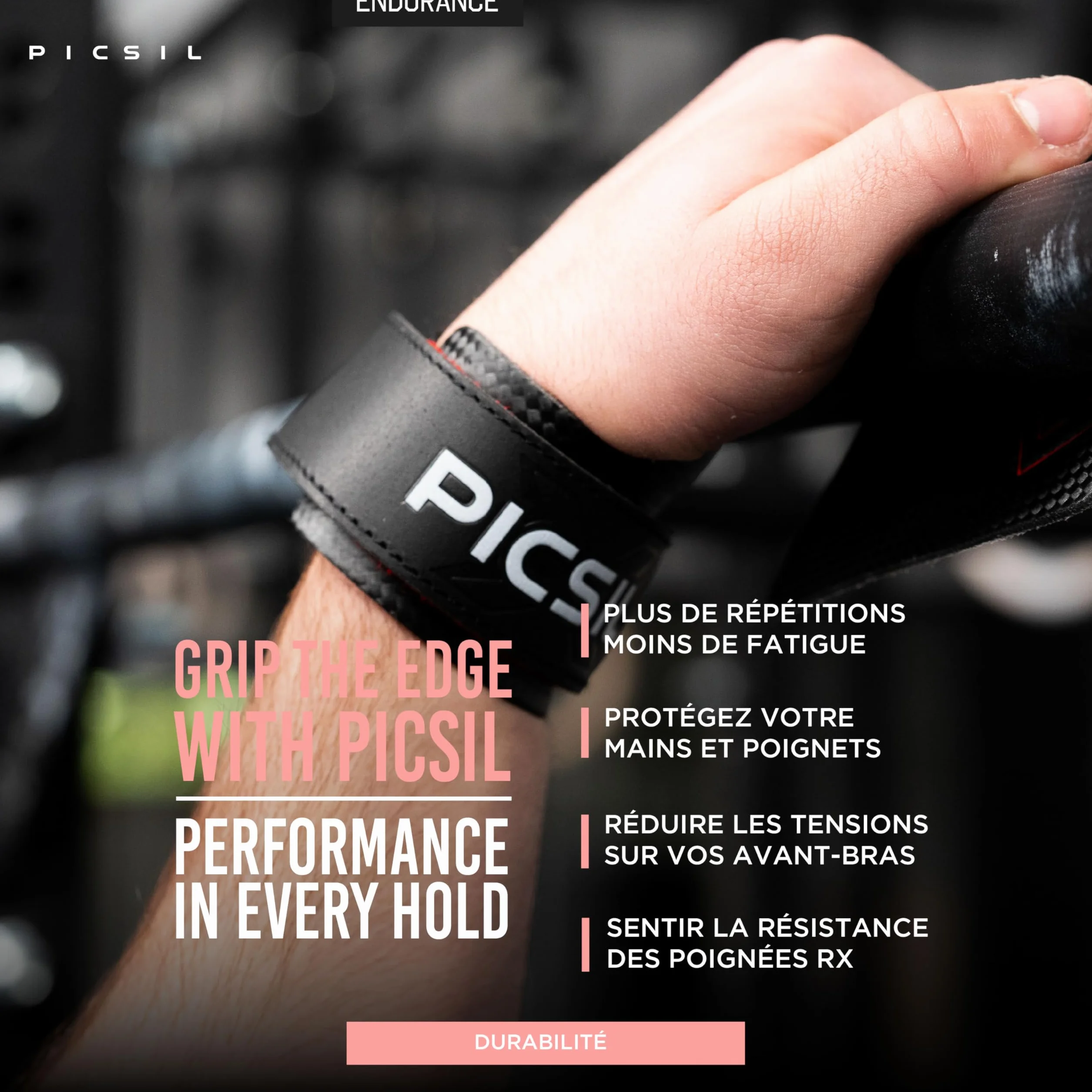 PICSIL Maniques RX Grips en Fibre de Carbone pour Cross Training Gymnastique Calisthenics