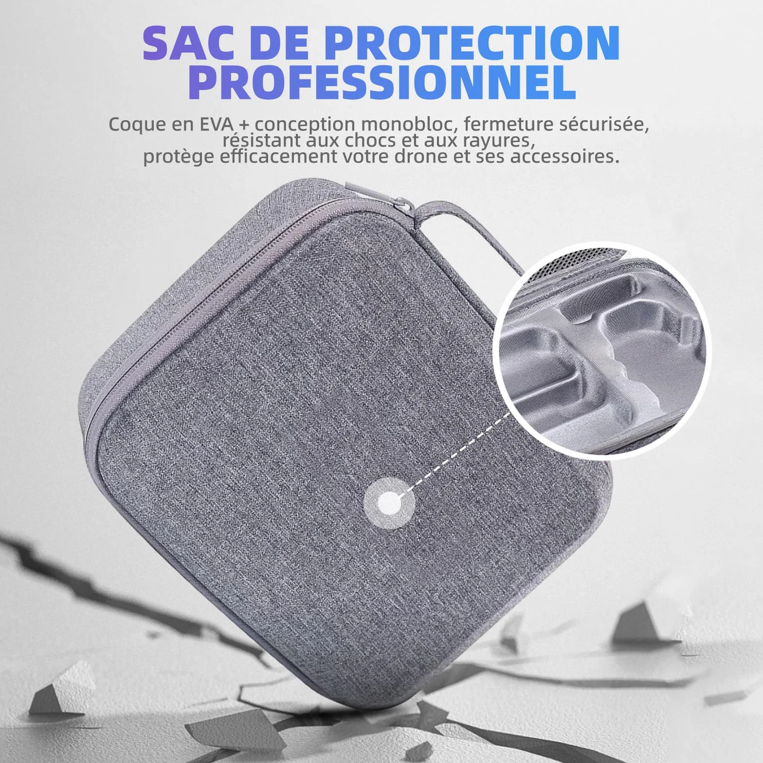 Drone Étui Portable pour DJI Mini 4k / Mavic Mini 2 / Mini2 SE Rangement Sac de Transport EVA Boîte Housse Accessoires (pour DJI Mini 4K/2 SE/2)