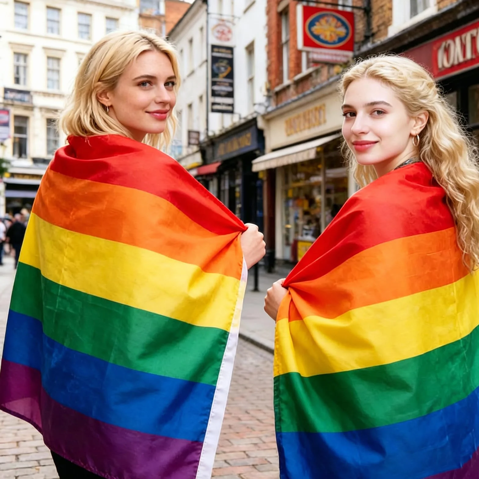 Drapeau LGBT Pride 90x150cm Lot de 2 Arc-en-Ciel Polyester Résistant Imperméable UV Intérieur Extérieur