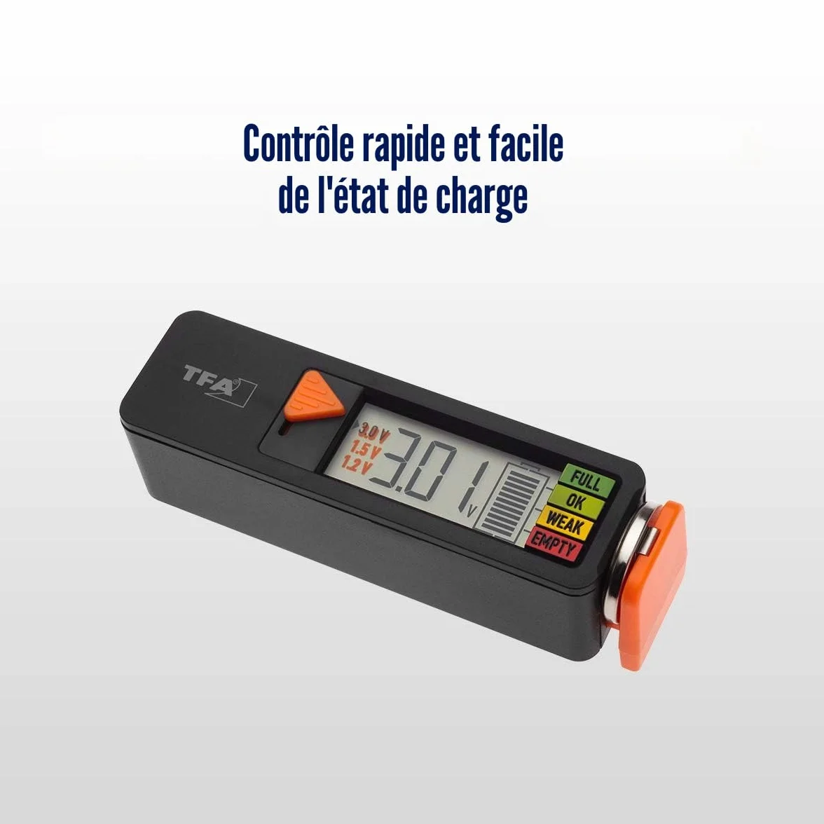 TFA Dostmann BatteryCheck testeur universel piles AAA AA C D 9V