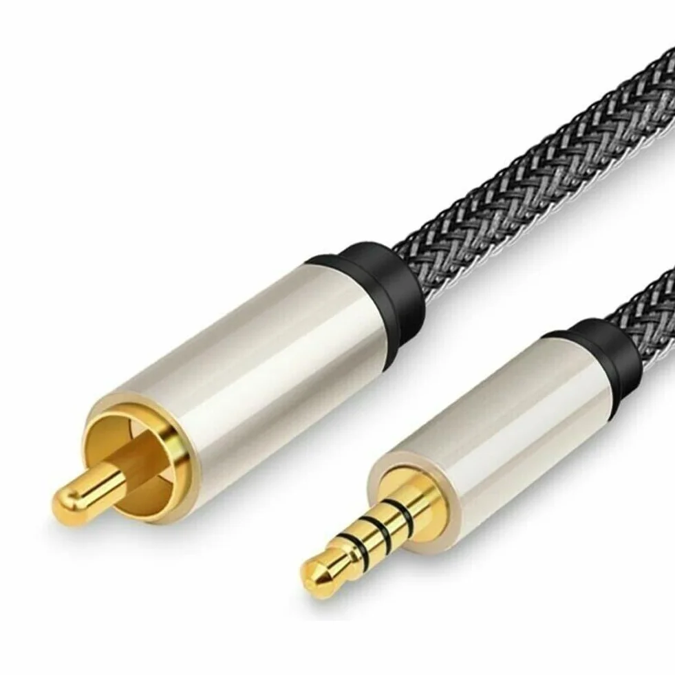 Câble audio coaxial numérique SPDIF RCA vers jack 3,5 mm, pour HDTV, barre de son, amplificateur, 1 m 2 m