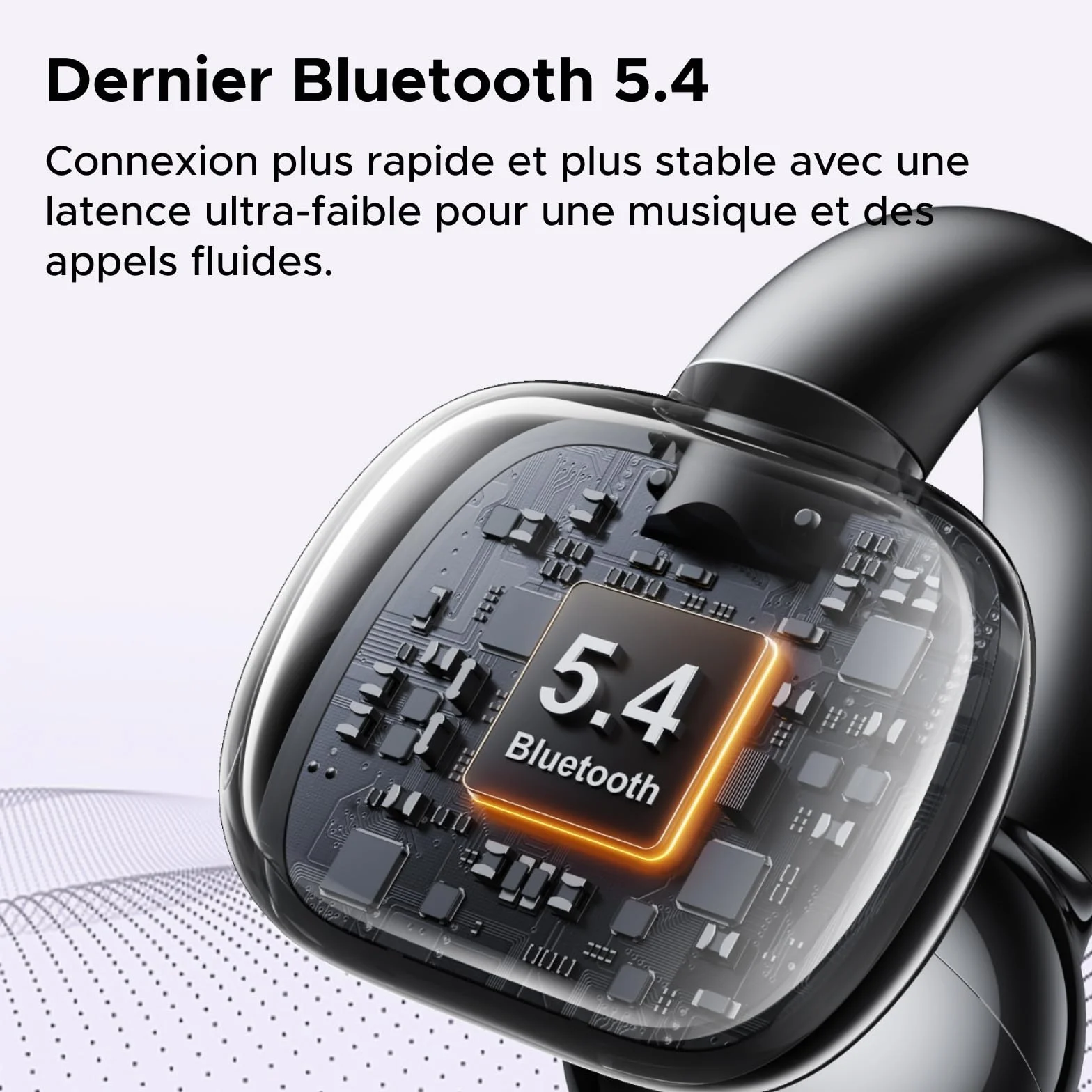 UGREEN HiTune S3 Écouteurs Bluetooth sans Fil Sport Écouteurs Clip Oreille Ouvert ENC DNN Antibruit Bluetooth 5.4 30H Autonomie USB C Charge Étanche à l'eau IPX5 pour Runing Cyclisme Noir