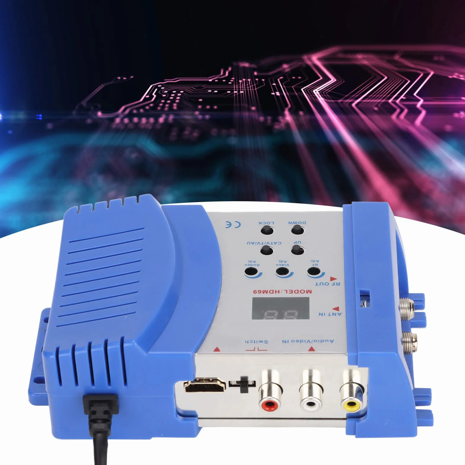 Modulateur AV HDMI vers RF pour format TV PAL ou NTSC, démodulateur RF, convertisseur composite VHF UHF HDMI vers RF, résolution réglable, convertisseur audio vidéo TV pour TV 90-240 V