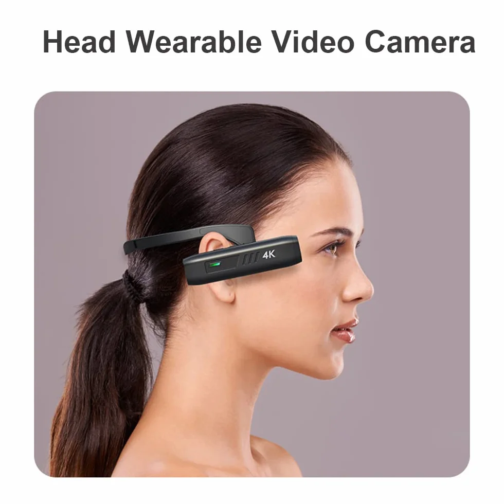 Andoer Caméra 4K 30 fps à fixation frontale WiFi portable avec objectif grand angle 120°