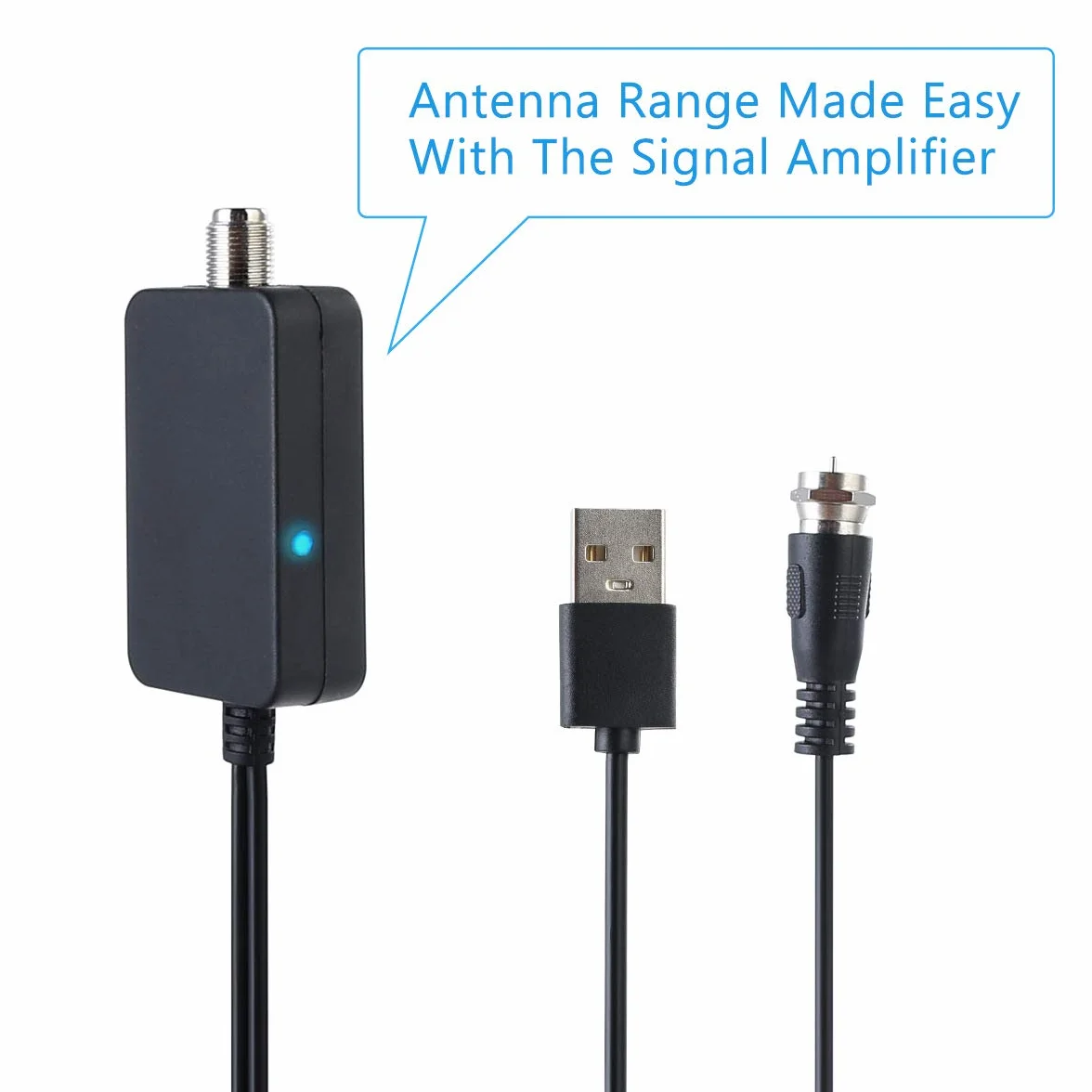 DollaTek HDTV Intérieur HD Antenne TV Numérique Amplificateur de Signal Récepteur de Sol Amplificateur d'antenne TV ATSC - Noir