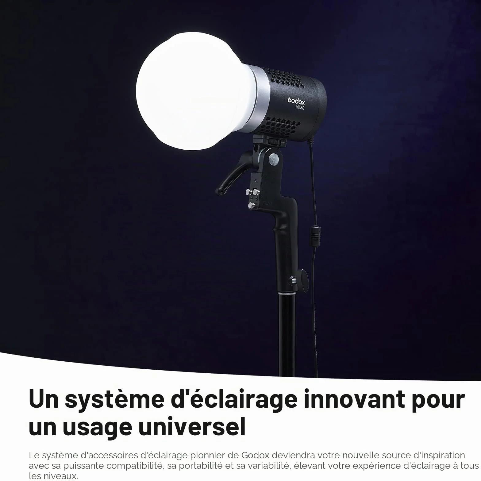 Godox ML-CD15 Diffuseur dôme avec 3 adaptateurs, Diffusion Lumière Flash en Silicone Pliable, Compatible avec LED Light et Flash Godox V1 V1Pro V860III V850III TT685II