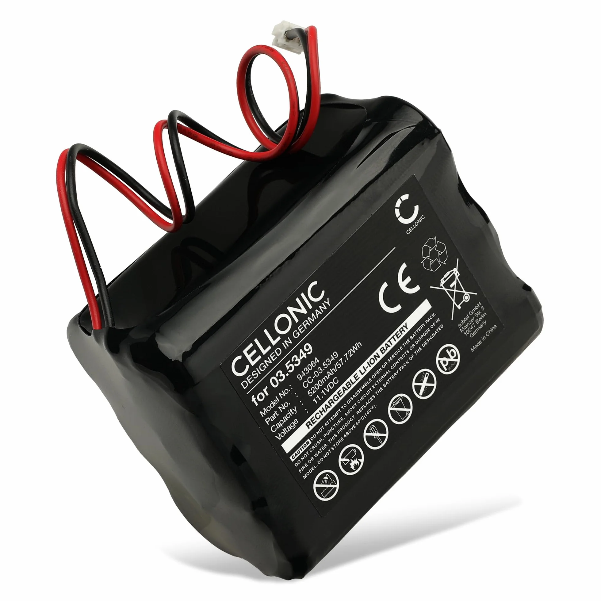 CELLONIC 1x Batterie pour Éclairage/Lampe de Poche Compatible avec SCANGRIP Nova 4K, Nova 3K, 03.5349 - (5200mAh, 11.1V)