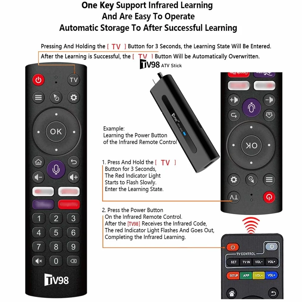 Android 14.0 TV Box, clé de streaming 8 K, 2 Go de RAM 16 Go de ROM, double WiFi 2,4 G/5,8 G, HDMI, 4 K HDR, télécommande vocale, lecteur de films 3D, convient pour les boîtes TV Android ou les clés