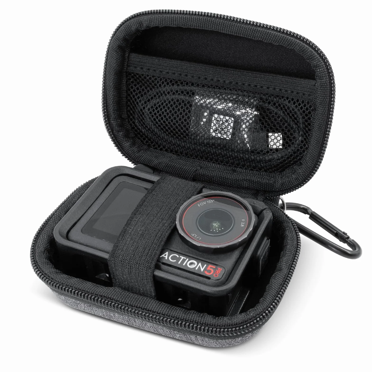 REYGEAK Étui Osmo Action 5 Pro, étui de Transport Portable en Cuir PU, Sac à bandoulière pour DJI Osmo Action 5/4/3 Adventure Combo Accessoires (Petite Taille)