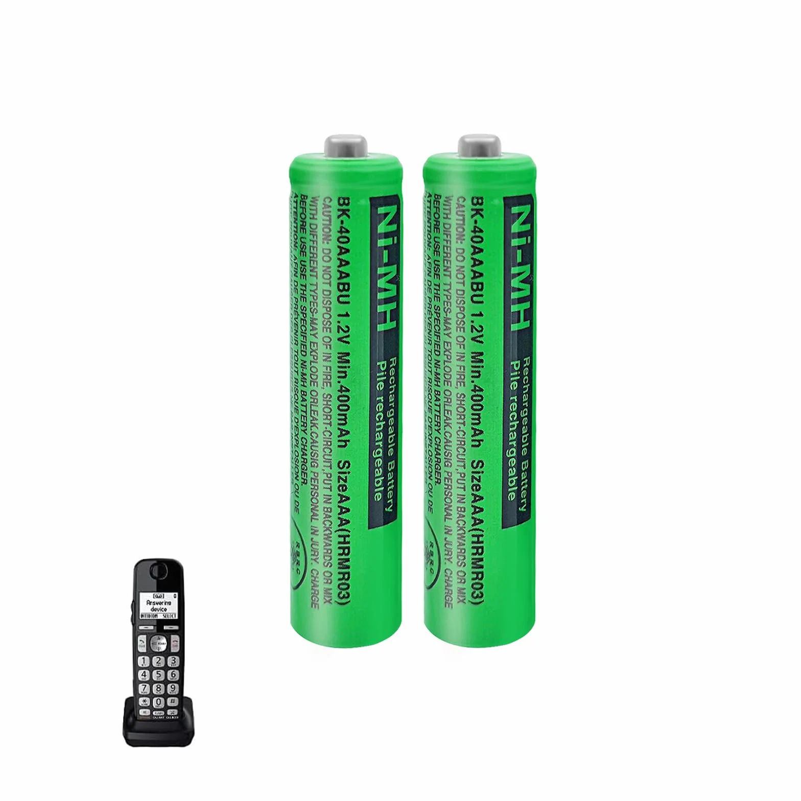 Panosonic Gigaset DECT Piles Rechargeables Ni-MH AAA 1,2V 400mAh Lot de 2 BK-40AAABU
