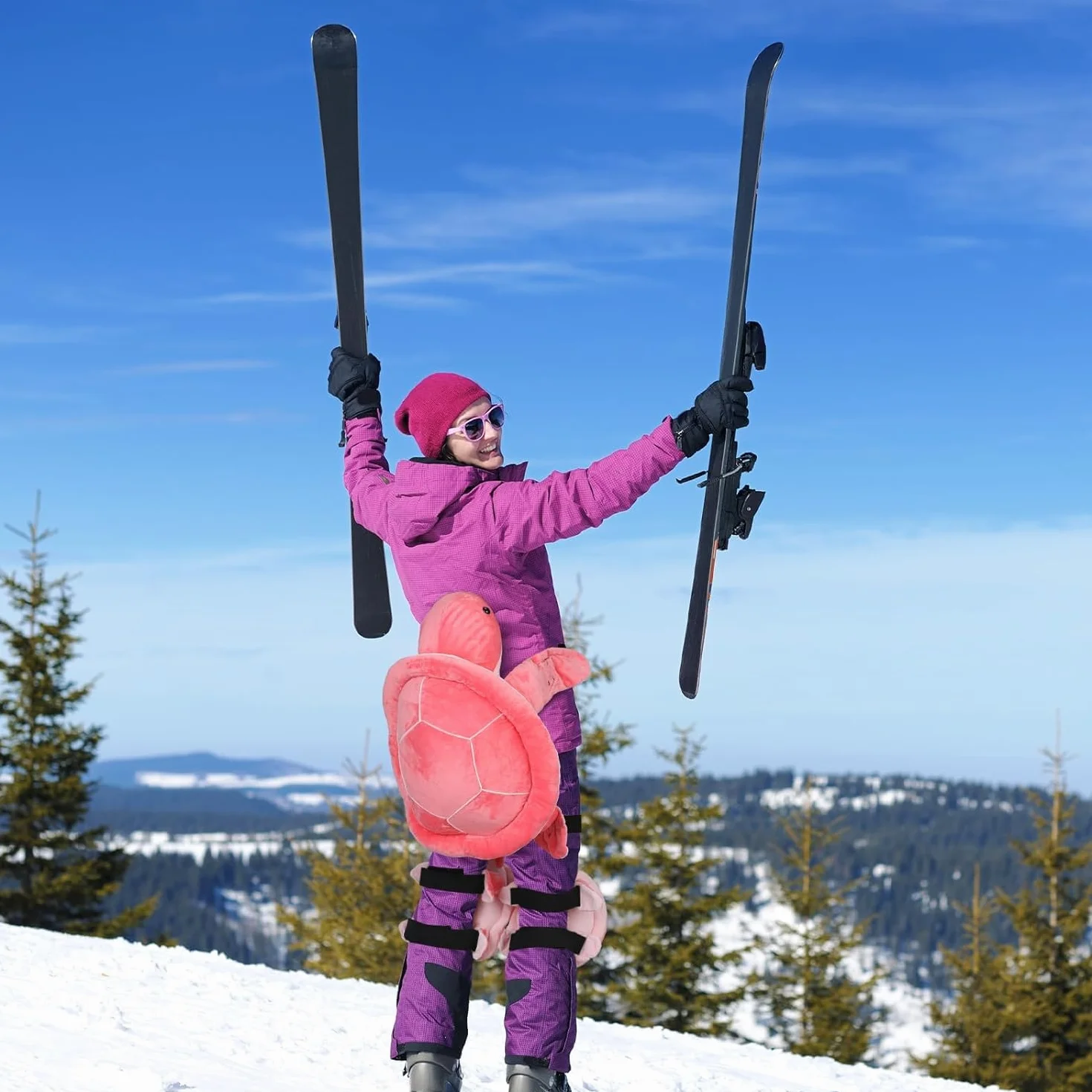 Lot de 3 protections tortues 3D pour snowboard, ski, protection hanches, genouillère enfants adultes