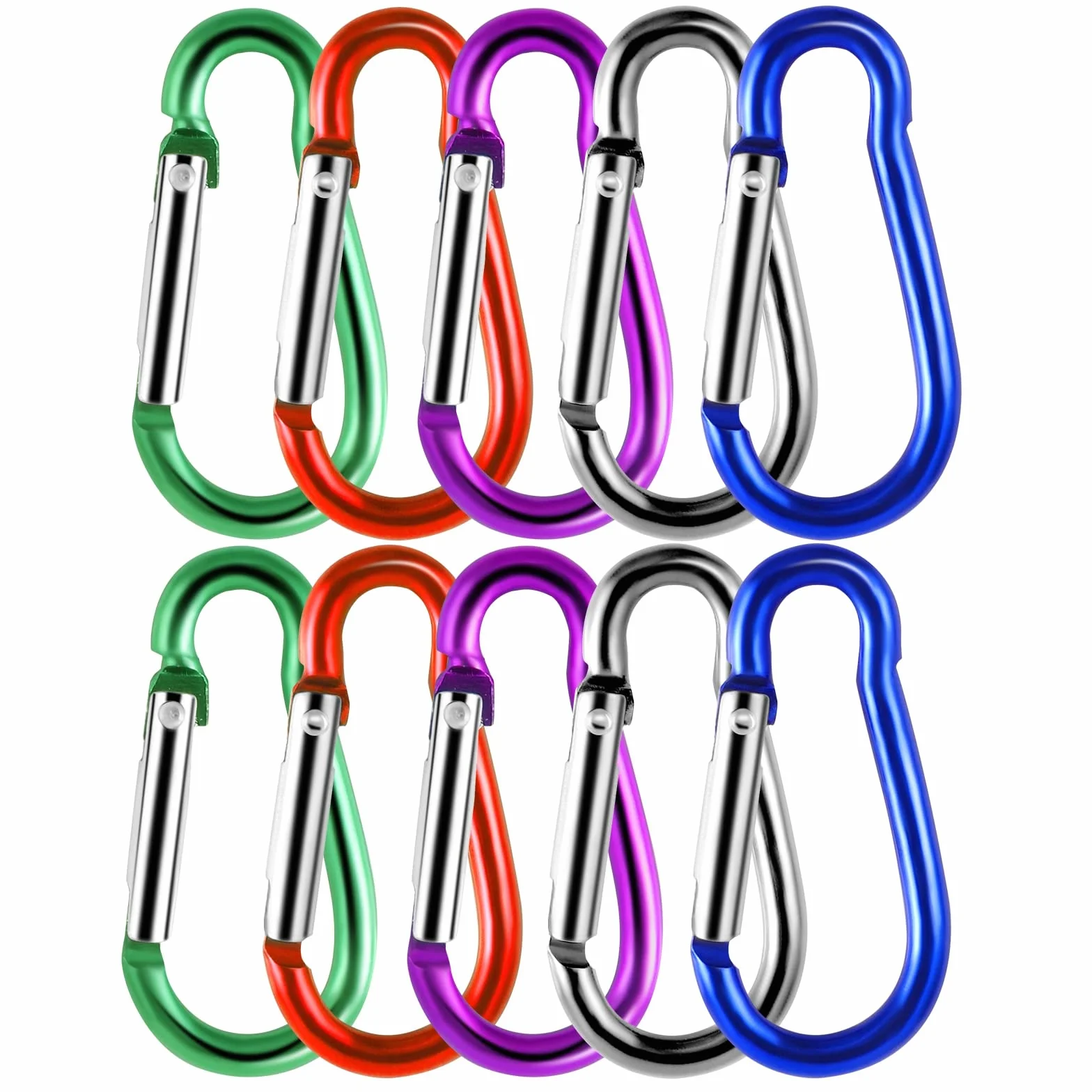 Mousqueton Aluminium 3,5 x 40mm Fixation Camping Randonnée Sac à Dos