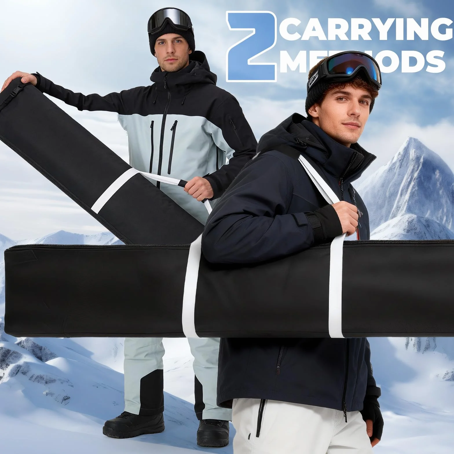 Housse de Ski 180 cm Sac Snowboard Homme Femme
