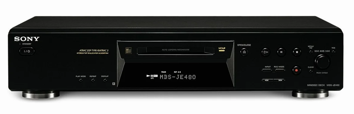 SONY MDS JE480 Platine MiniDisc Noir Technologie ATRAC DSP Type S et système MDLP