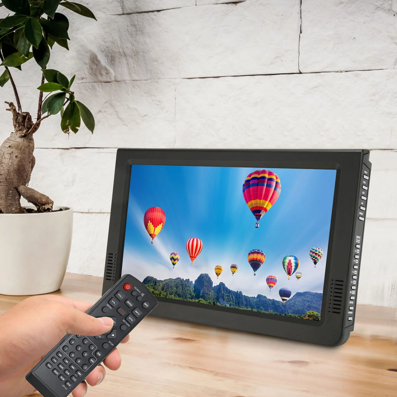 Télévision Numérique Portable 10 Pouces, 1080p ATSC Car TV Télévision Numérique Smart TV, TV Portable ATSC Télévision Numérique avec Batterie au Lithium Rechargeable, pour la