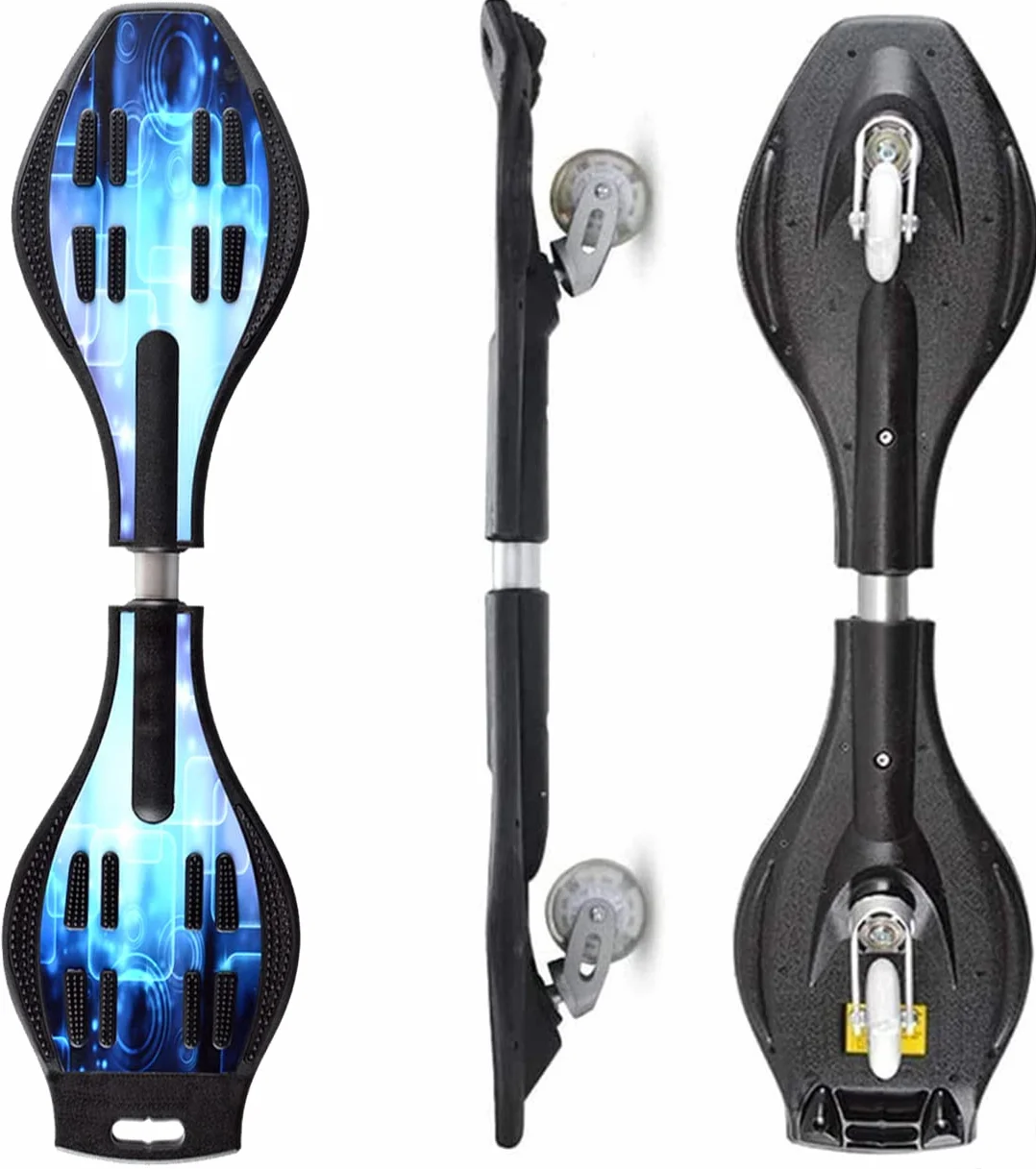 Waveboard Enfants Street Surfing Caster Torsion Skateboard Double Ponts Roues Lumineuses