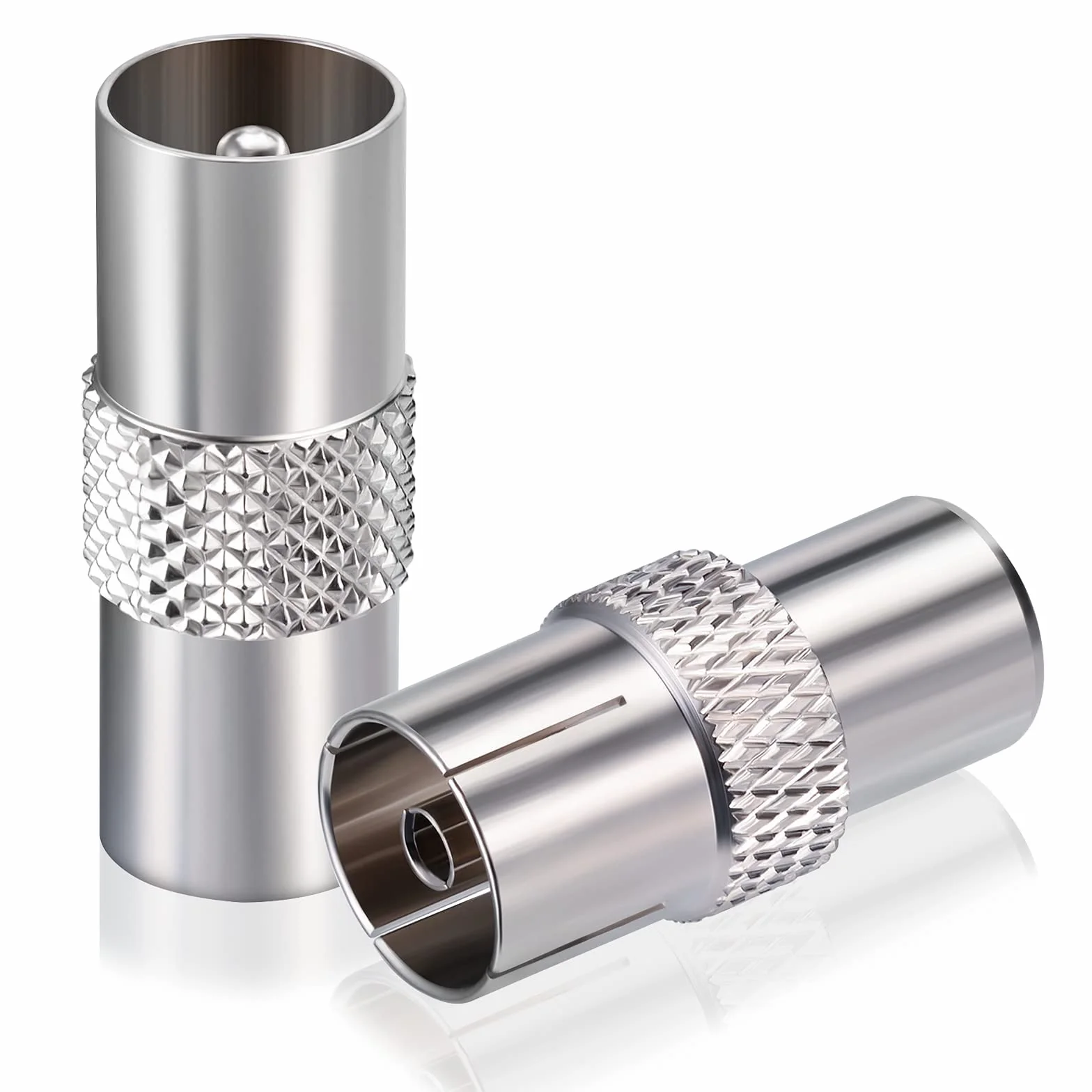 Bingfu Adaptateur Antenne TV Mâle et TV Mâle à Femelle Câble Coaxial Connecteur RF 75 ohm pour Système Audio Radio FM