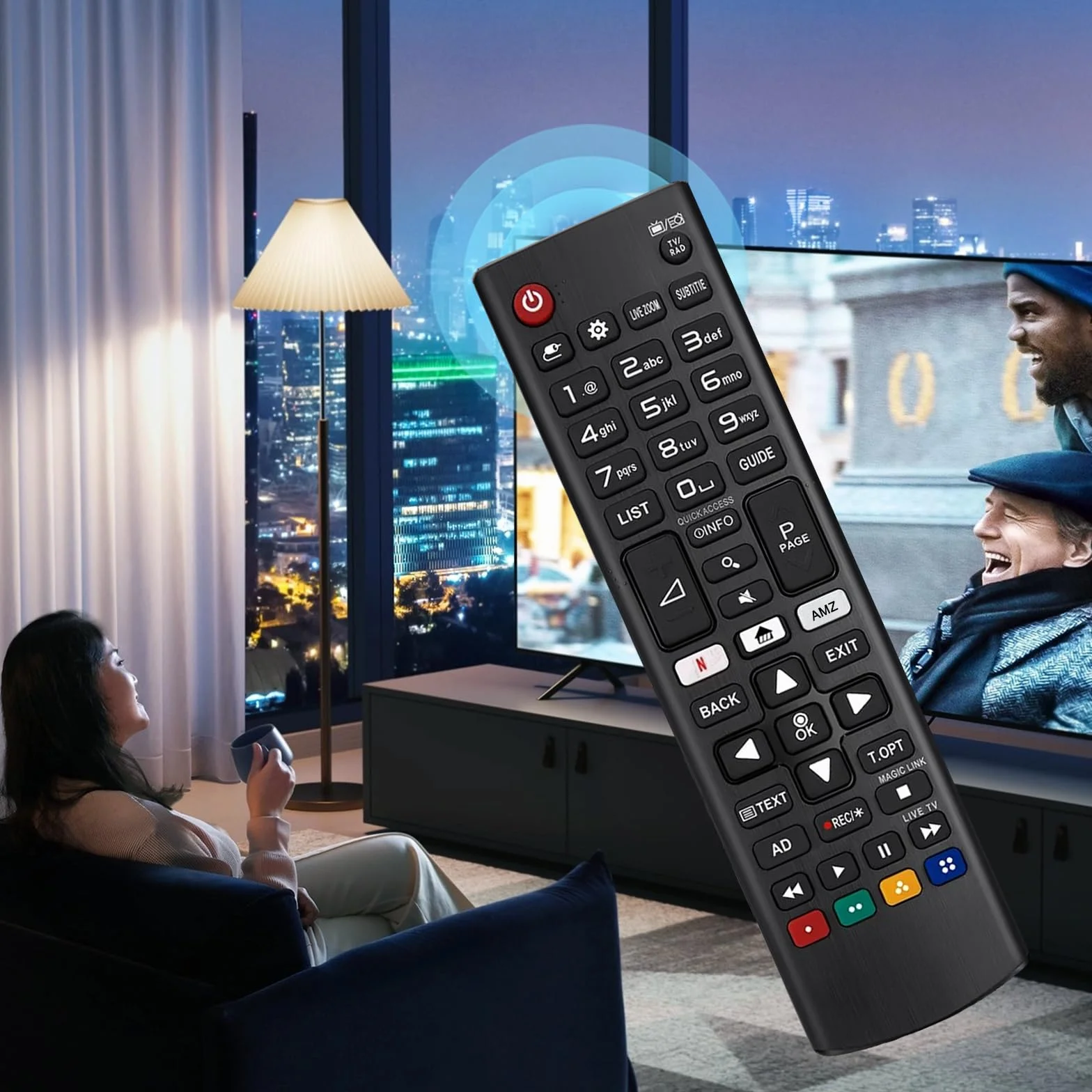 LG AKB75095308 Télécommande Universelle Compatible Tous Téléviseurs LG Smart TV LCD LED 4K 8K Netflix