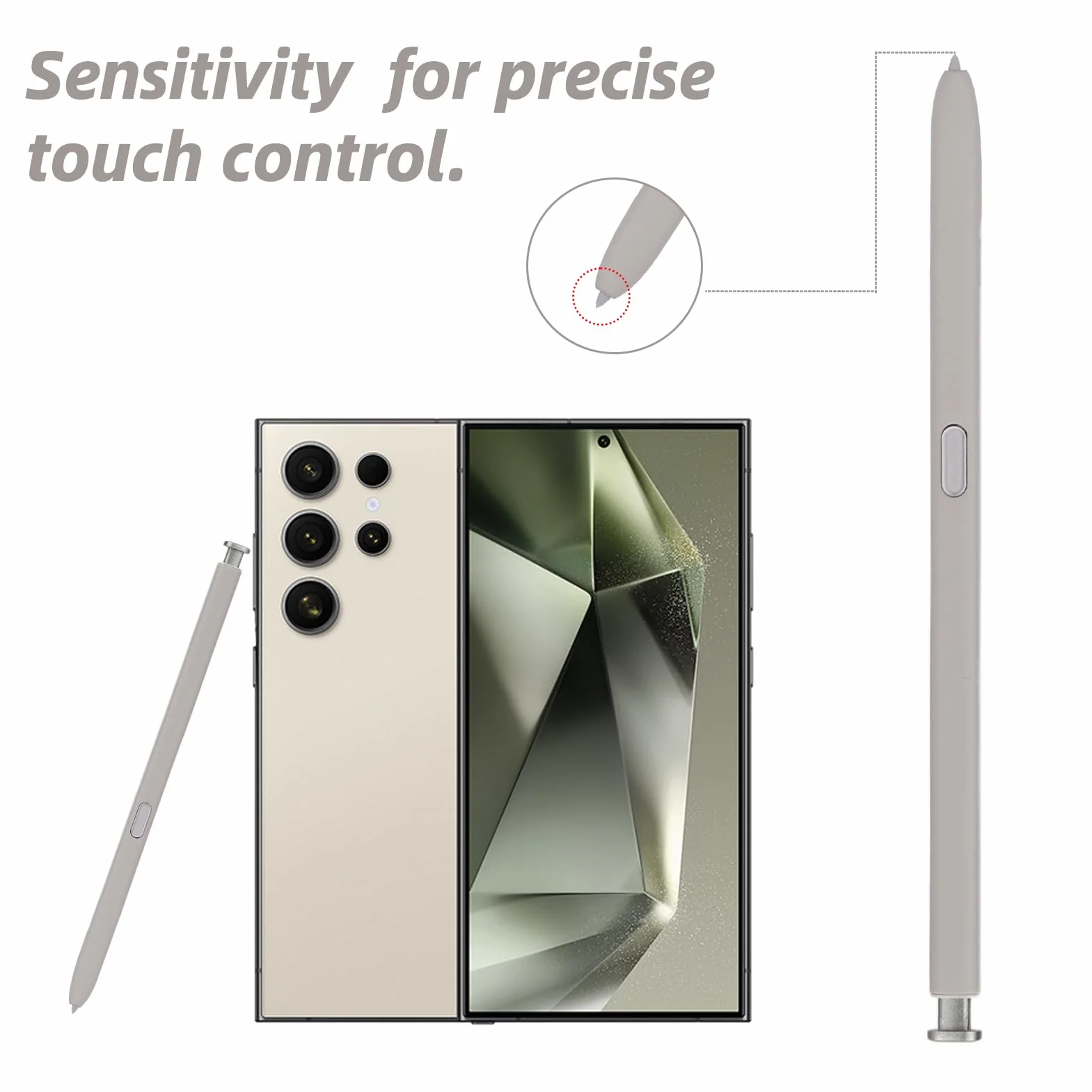 SPen Stylet de Rechange pour Galaxy S25 Ultra Compatible avec Samsung Galaxy S25 Ultra EJ-PS938 sans Stylo Graphique Bluetooth (Gris)