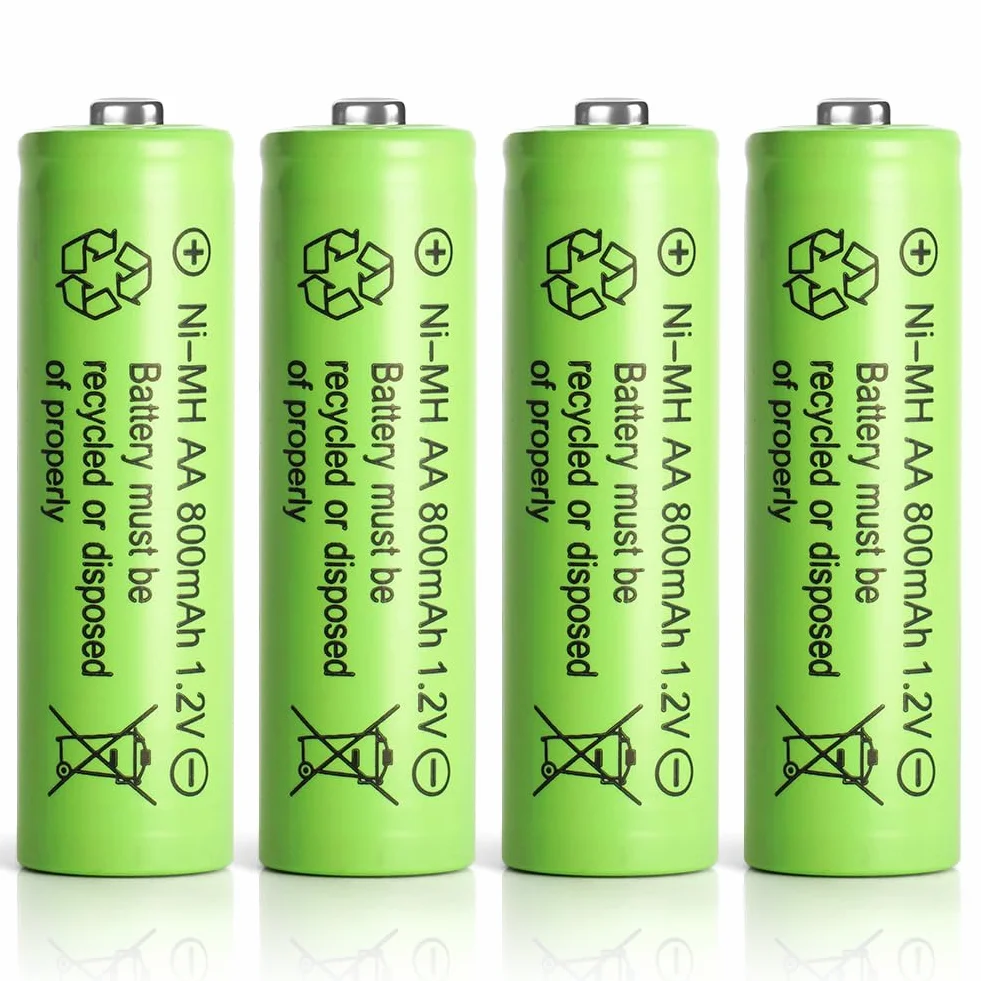 AXFEE Piles Rechargeables Ni-Mh AA 800mAh 1,2V Haute capacité 4PCS