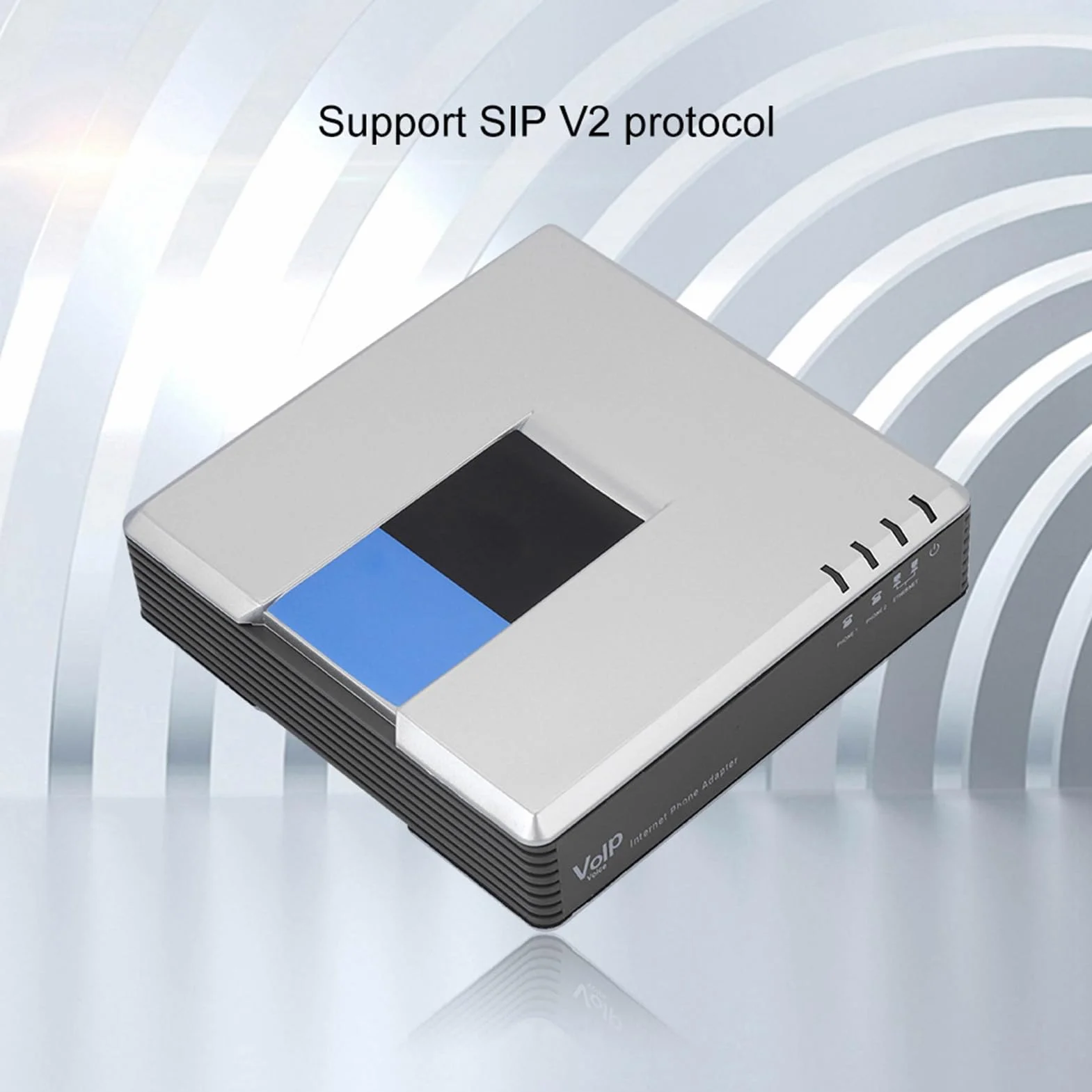 Passerelle, Adaptateur de Téléphone Internet, Prise en Charge Durable, Passerelle VoIP du Protocole SIP V2 pour Le Bureau (Prise UE)